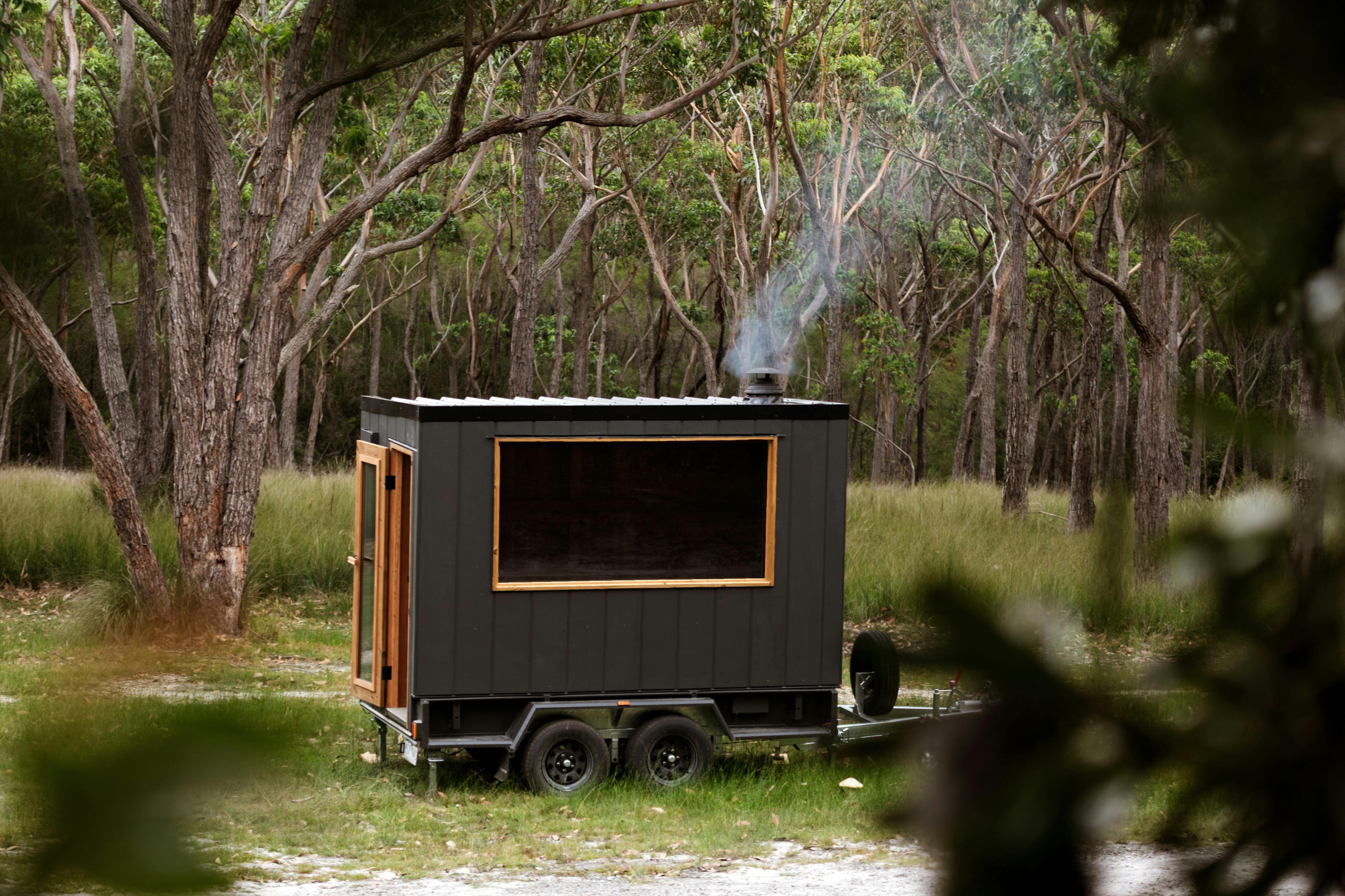 Side view of sauna