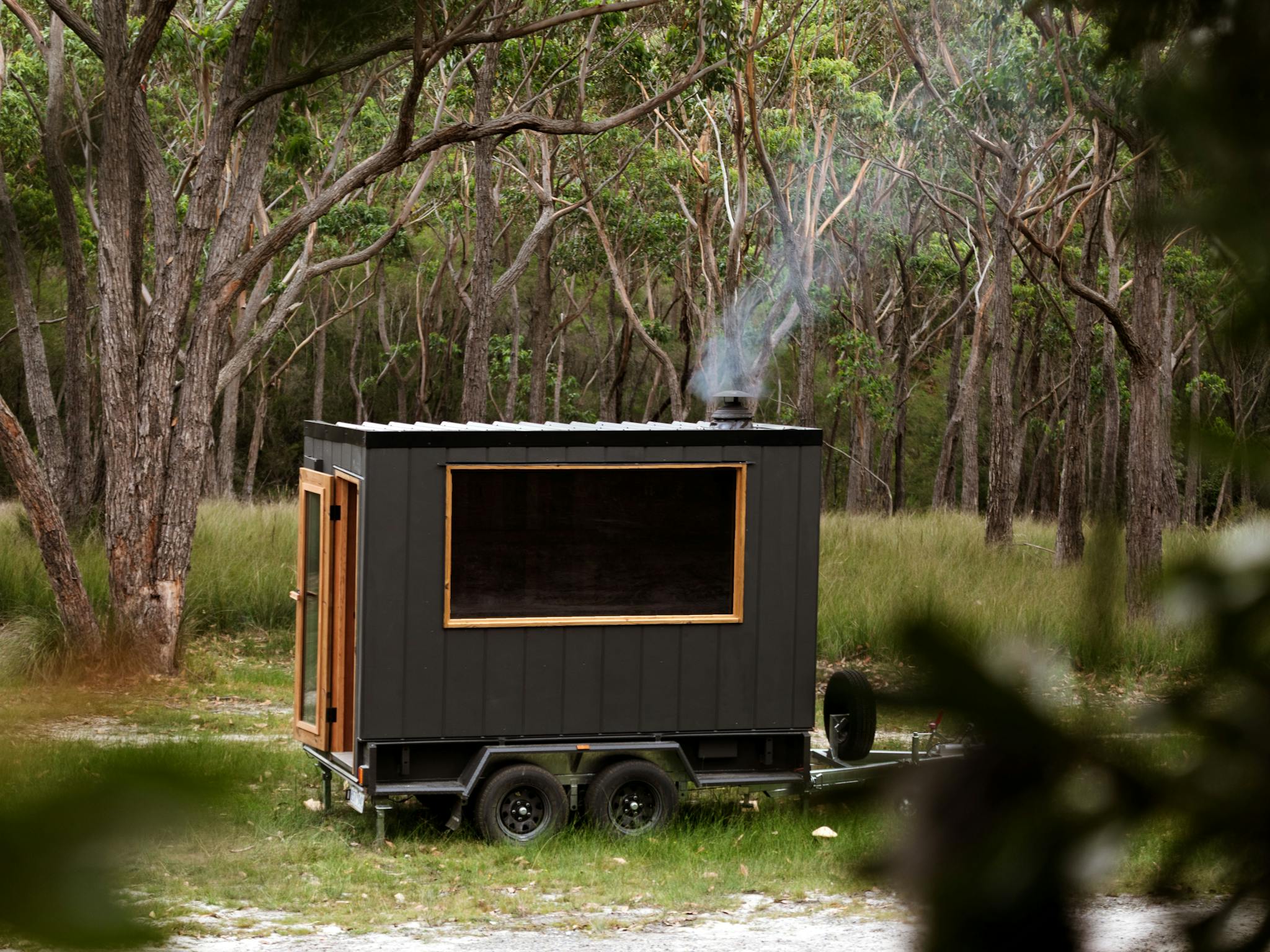 Side view of sauna