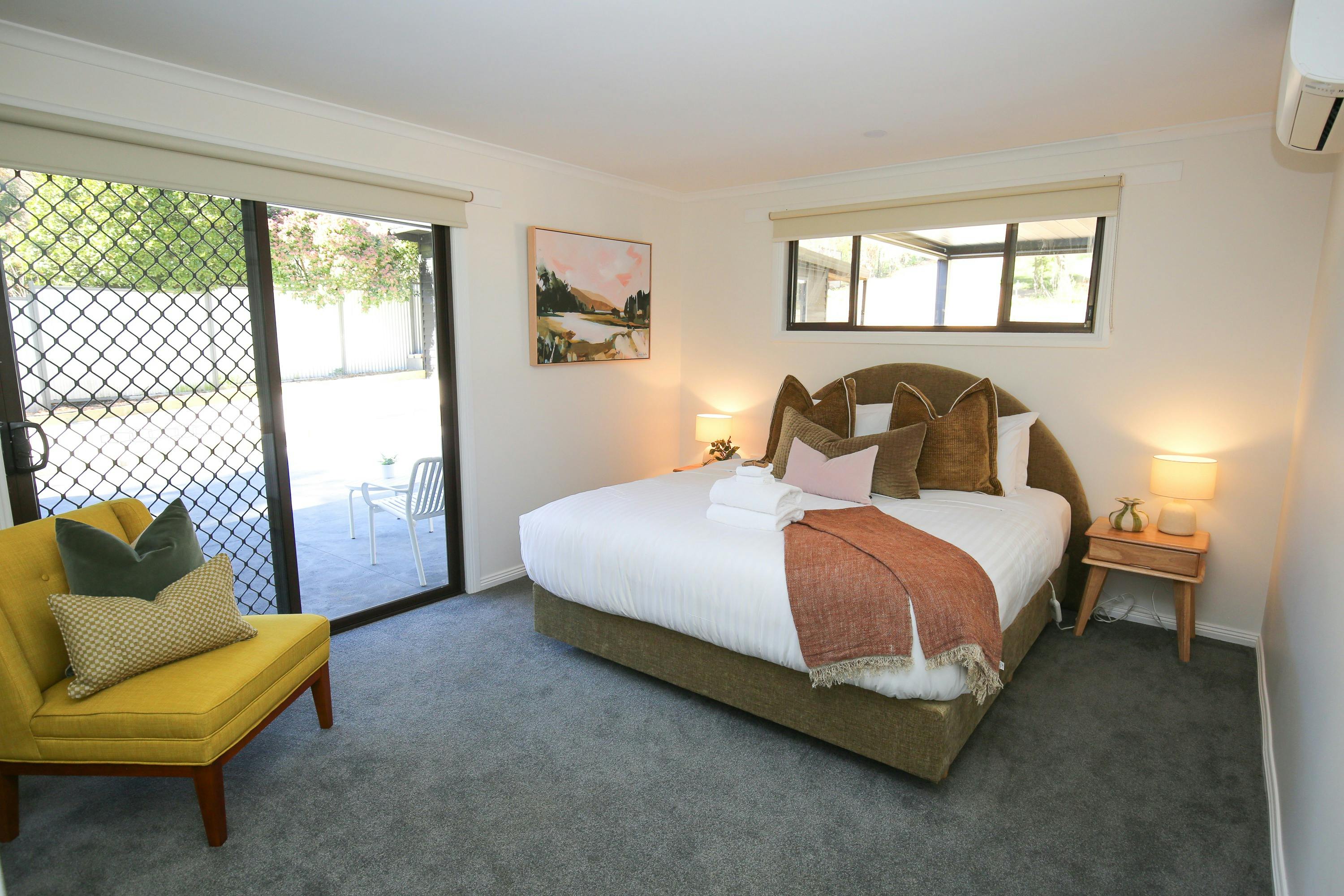 Bedroom Family holiday accommodation Bright Victoria