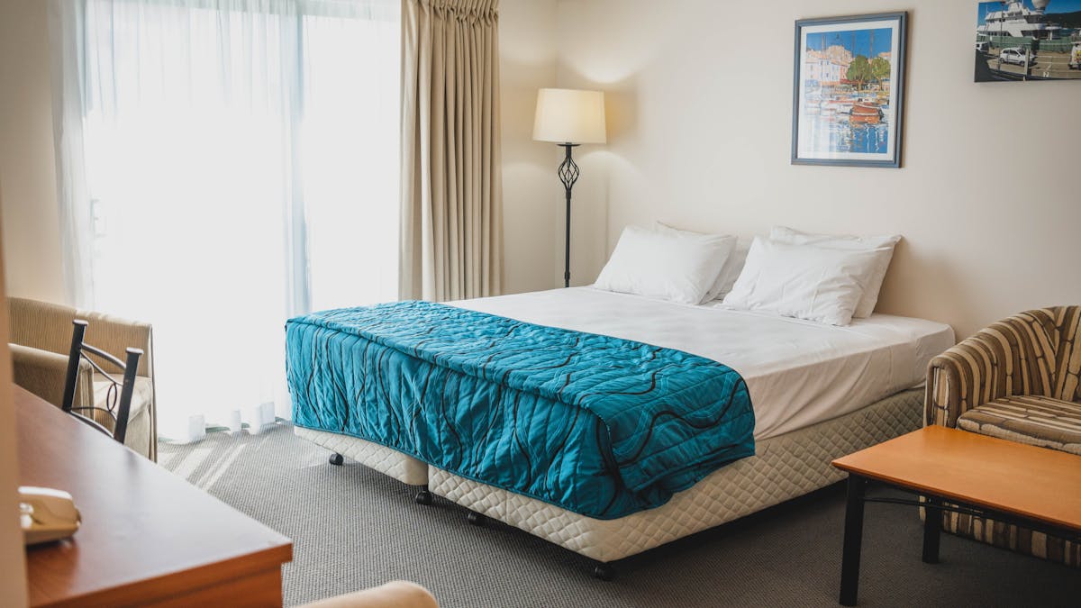 Separate bedroom, large living room and Kitchenette. Additional space for a longer stay.