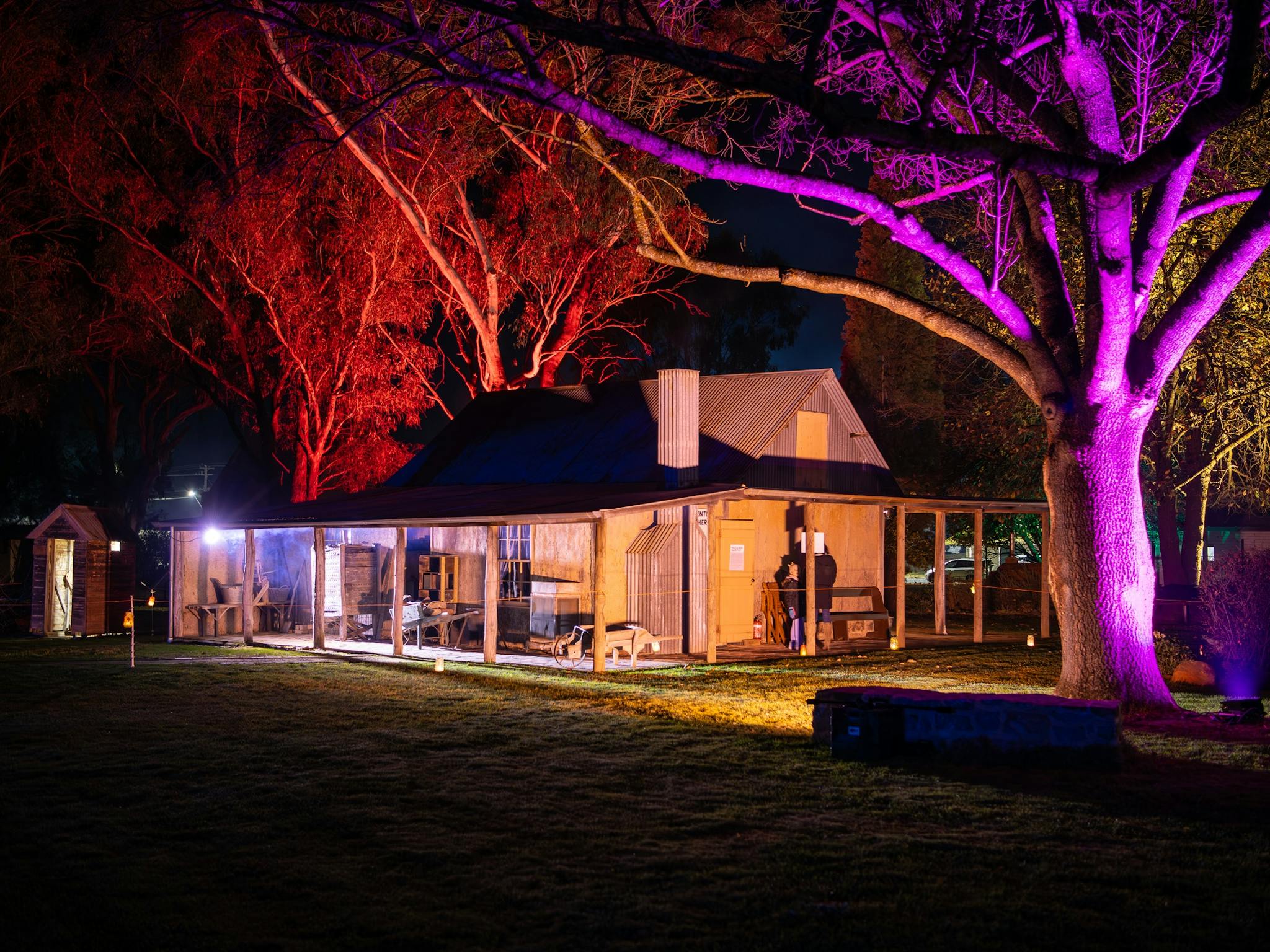 Jindera Museum at night