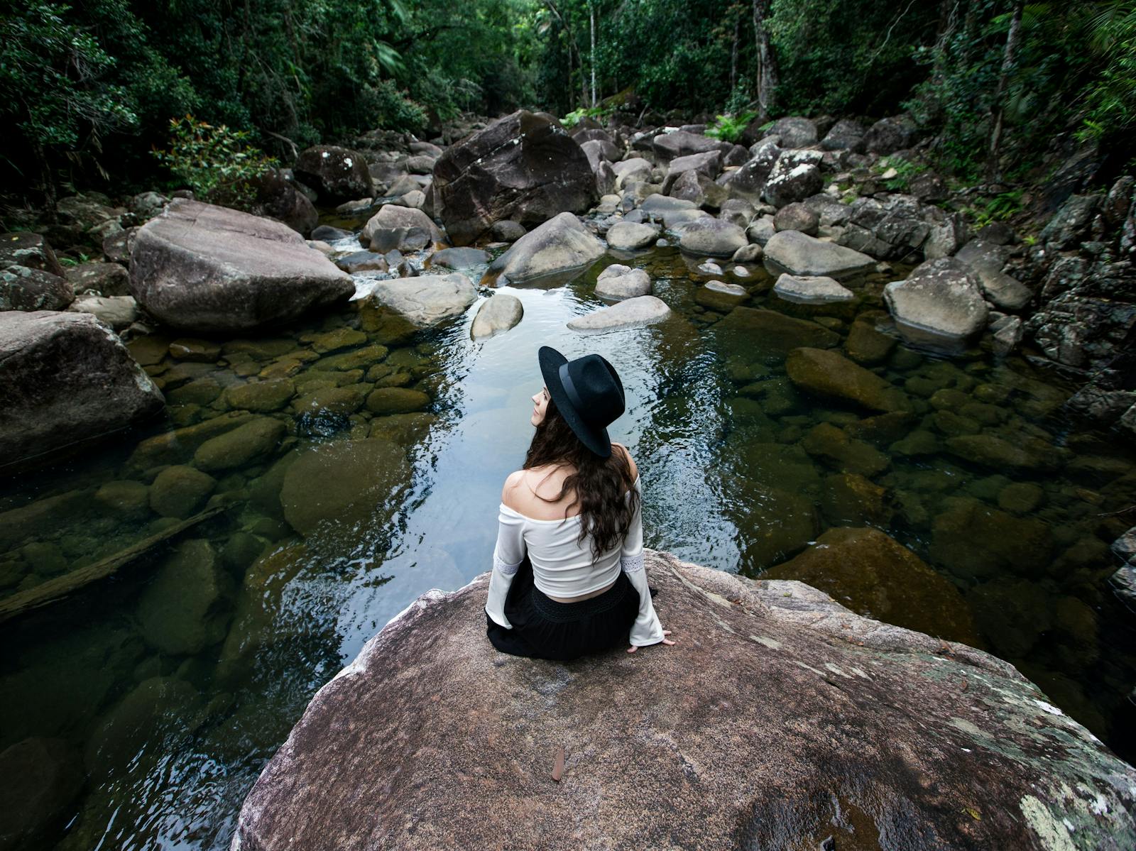 Explore rocks and creeks in Finch Hatton Gorge