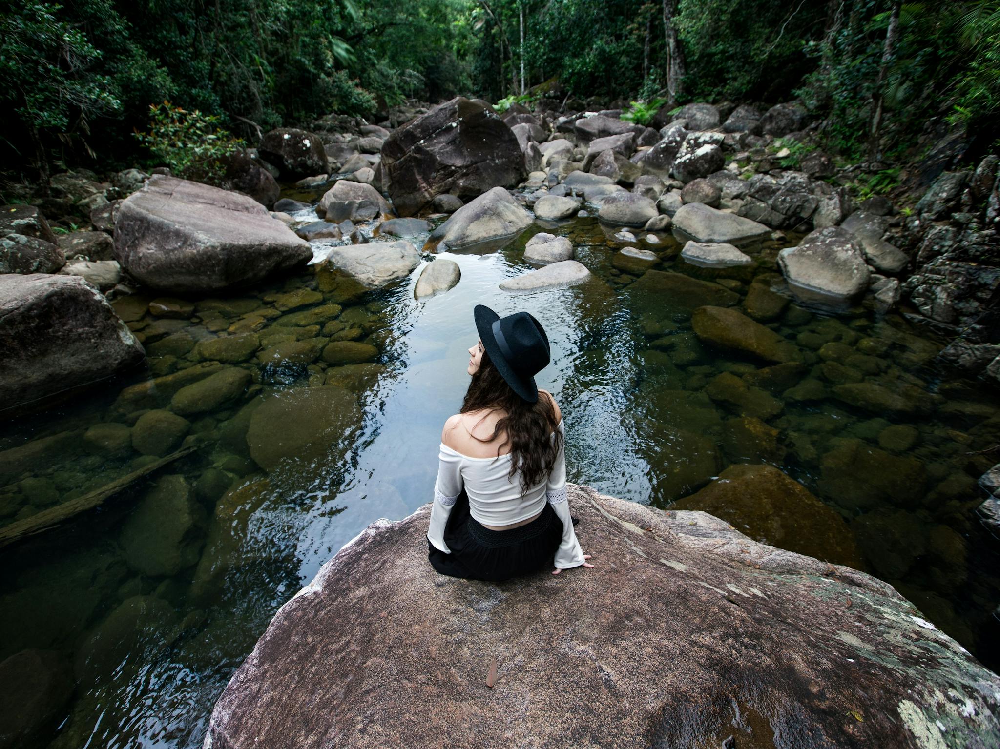 Explore rocks and creeks in Finch Hatton Gorge Explore rocks and creeks in Finch Hatton Gorge
