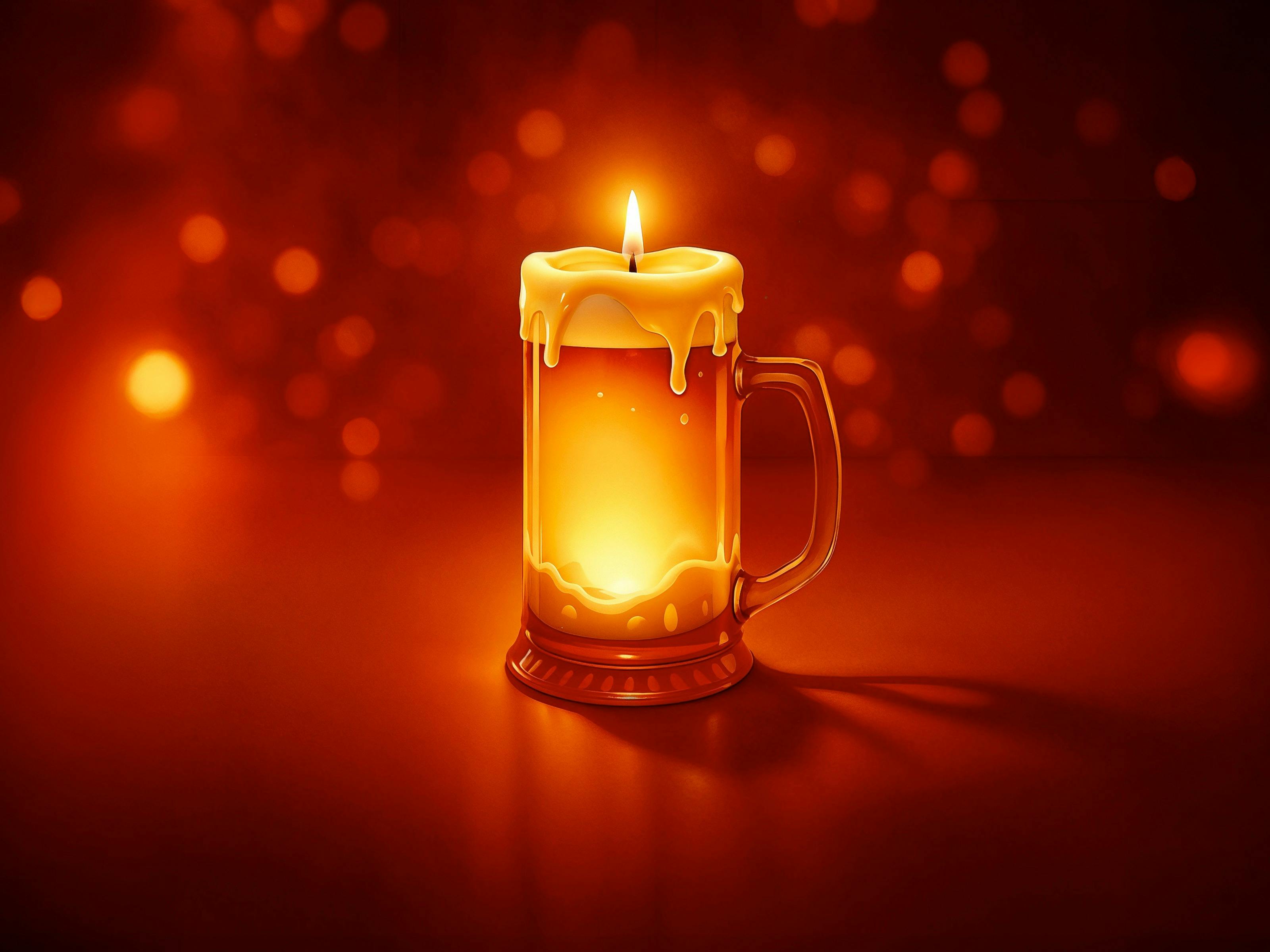 Candle in a Pint Glass