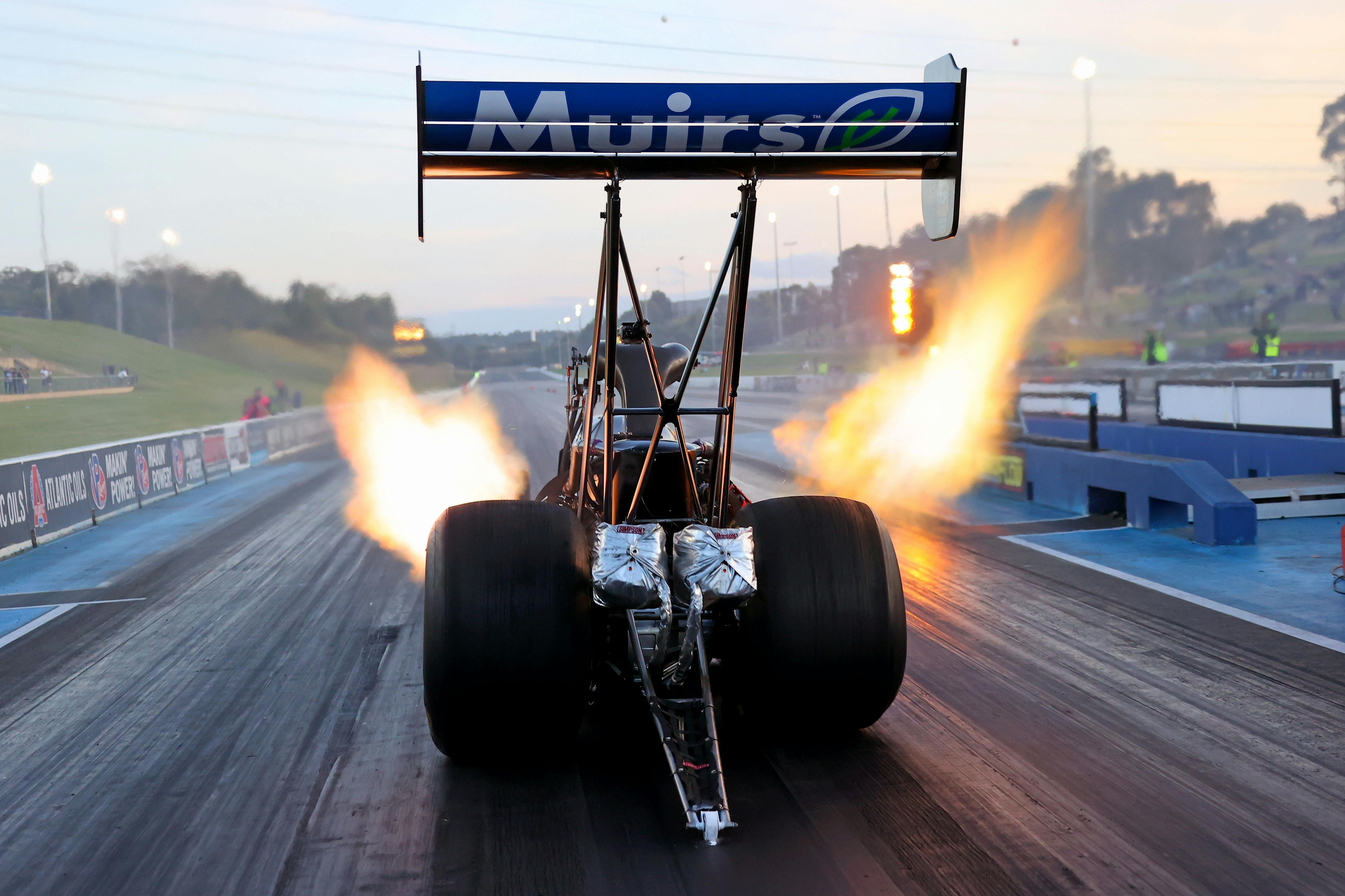 Top Fuel Drag Racing Down Strip