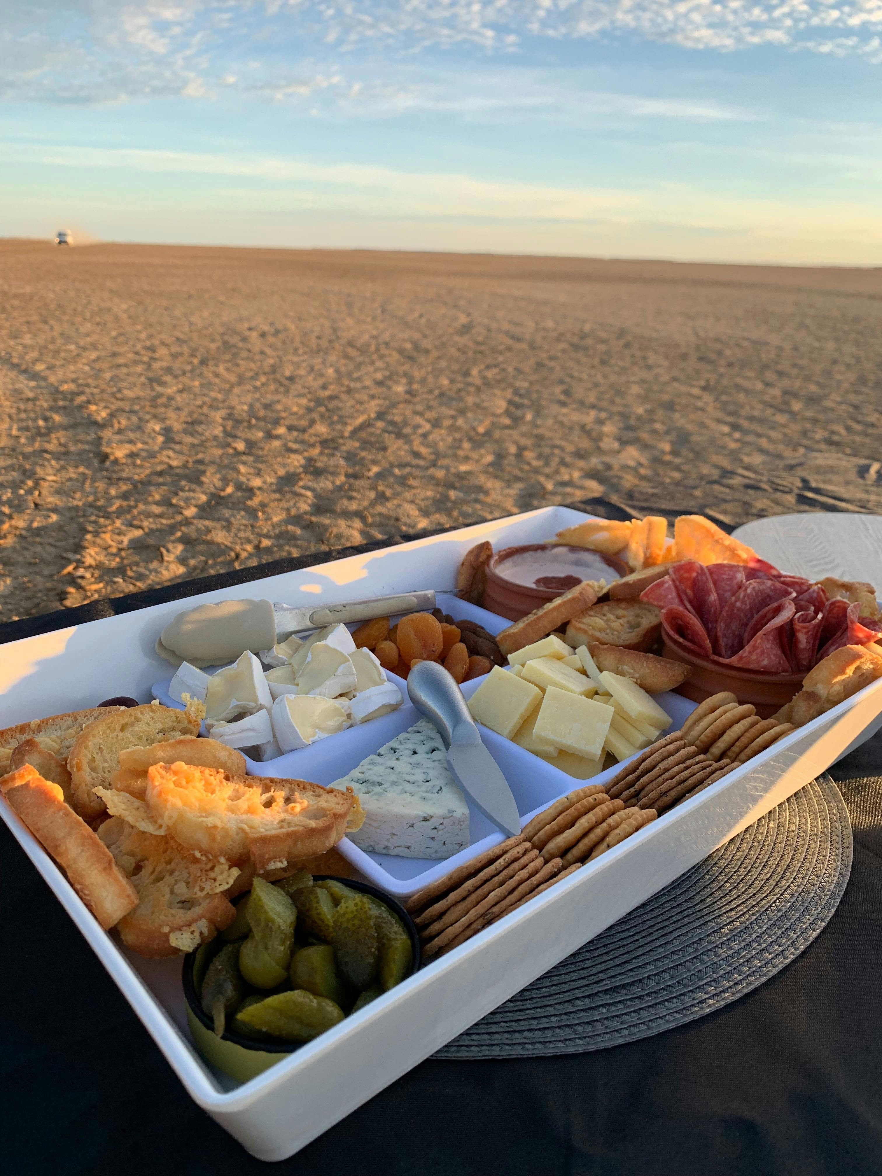 Platter of food on the Salt Pan - Burketown