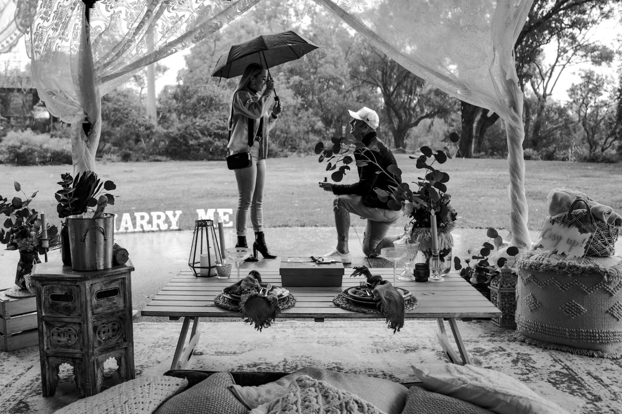 Will you Marry Me? Beautiful way to celerbrate love with a proposal picnic!