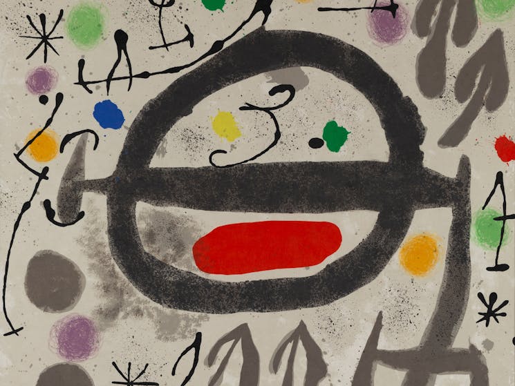 Joan Miró, The Perseides III (detail) 1970, lithograph on Japon Nacre paper, 65.7 x 50.8 cm.