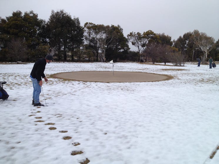 Golf in the snow