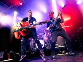 19-Twenty band rocking out on stage at Caltowie COFU