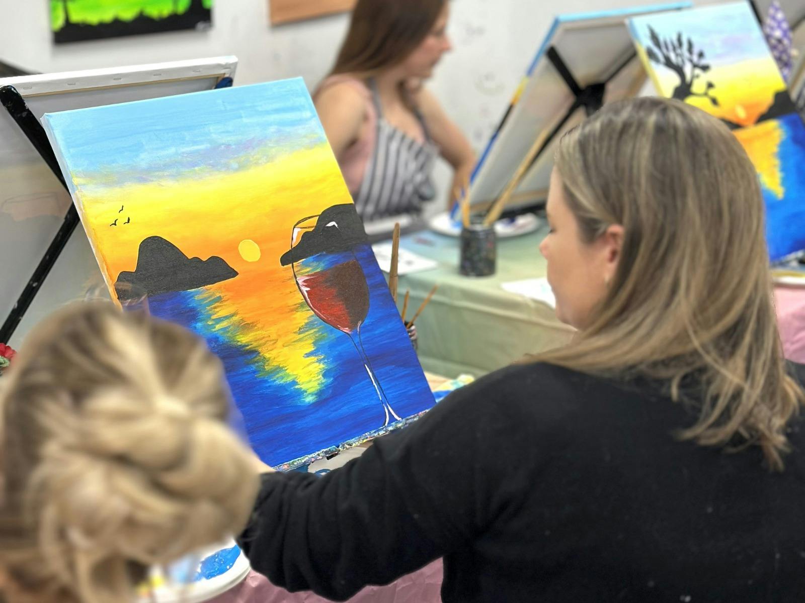 Paintelaide Studio's Sunset Wine artwork