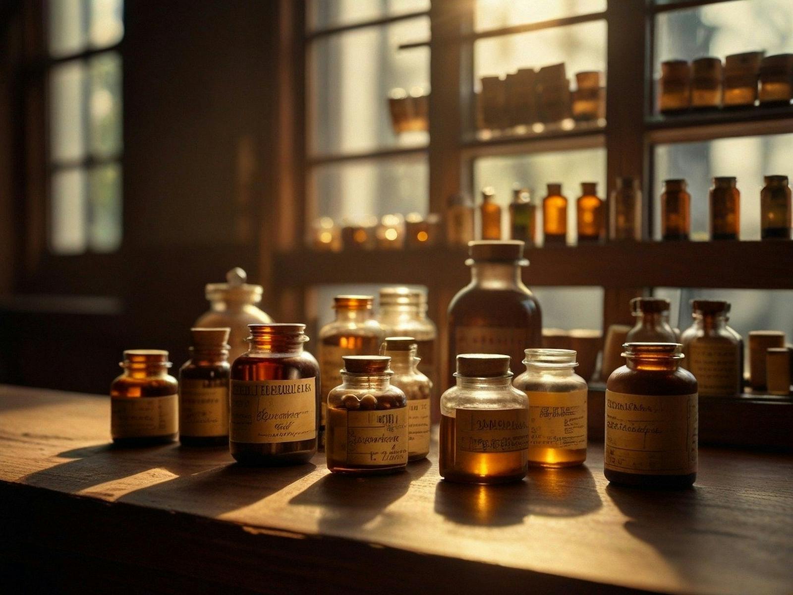 Shelves of traditional medicines