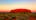 beautiful sunset over Uluru