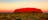 beautiful sunset over Uluru