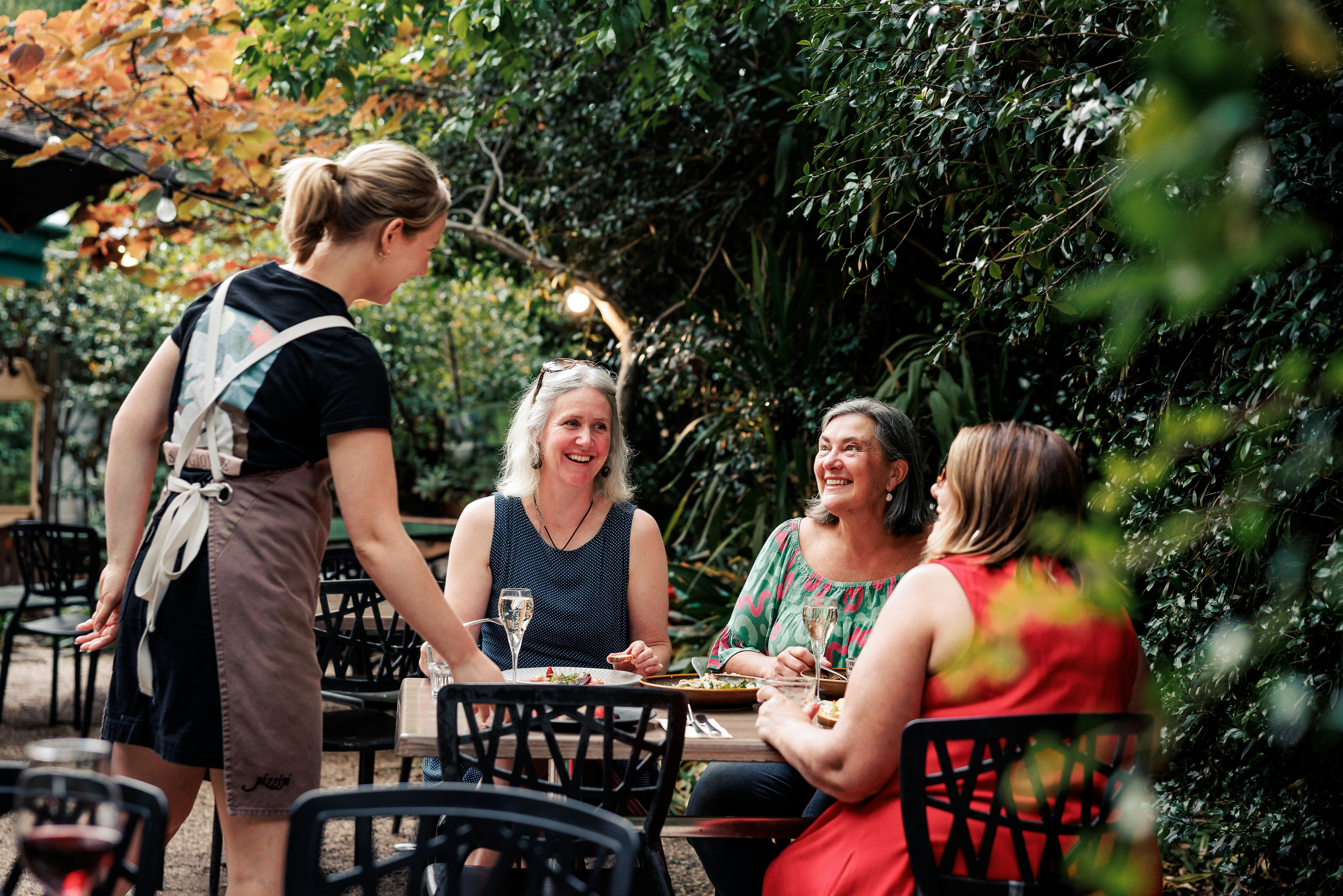 Dining in the beer garden