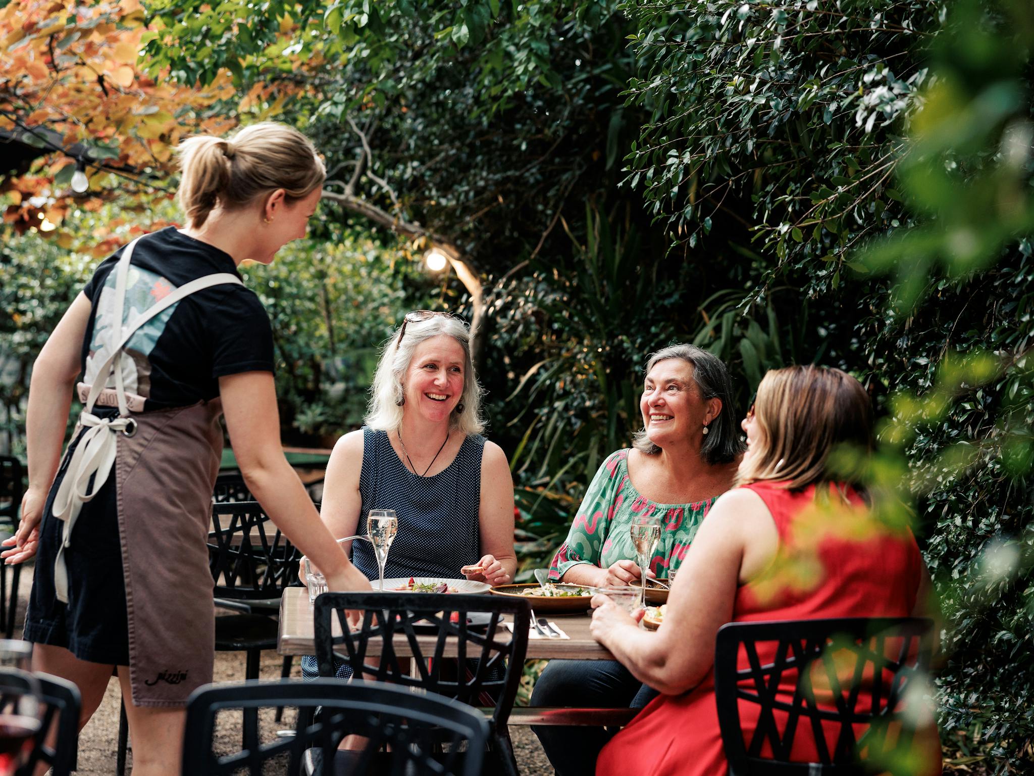 Dining in the beer garden