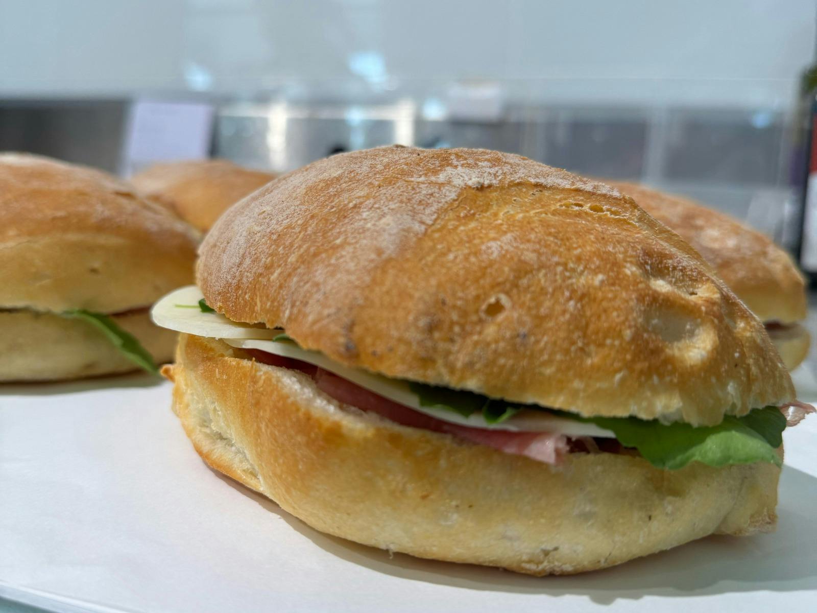 Panini - wholesome, freshly baked roll  filled with a selection of delicious cured meats & antipasto
