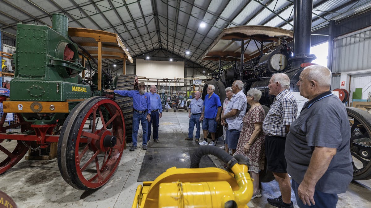Burdekin Machinery Preservationists Tour in the main hall