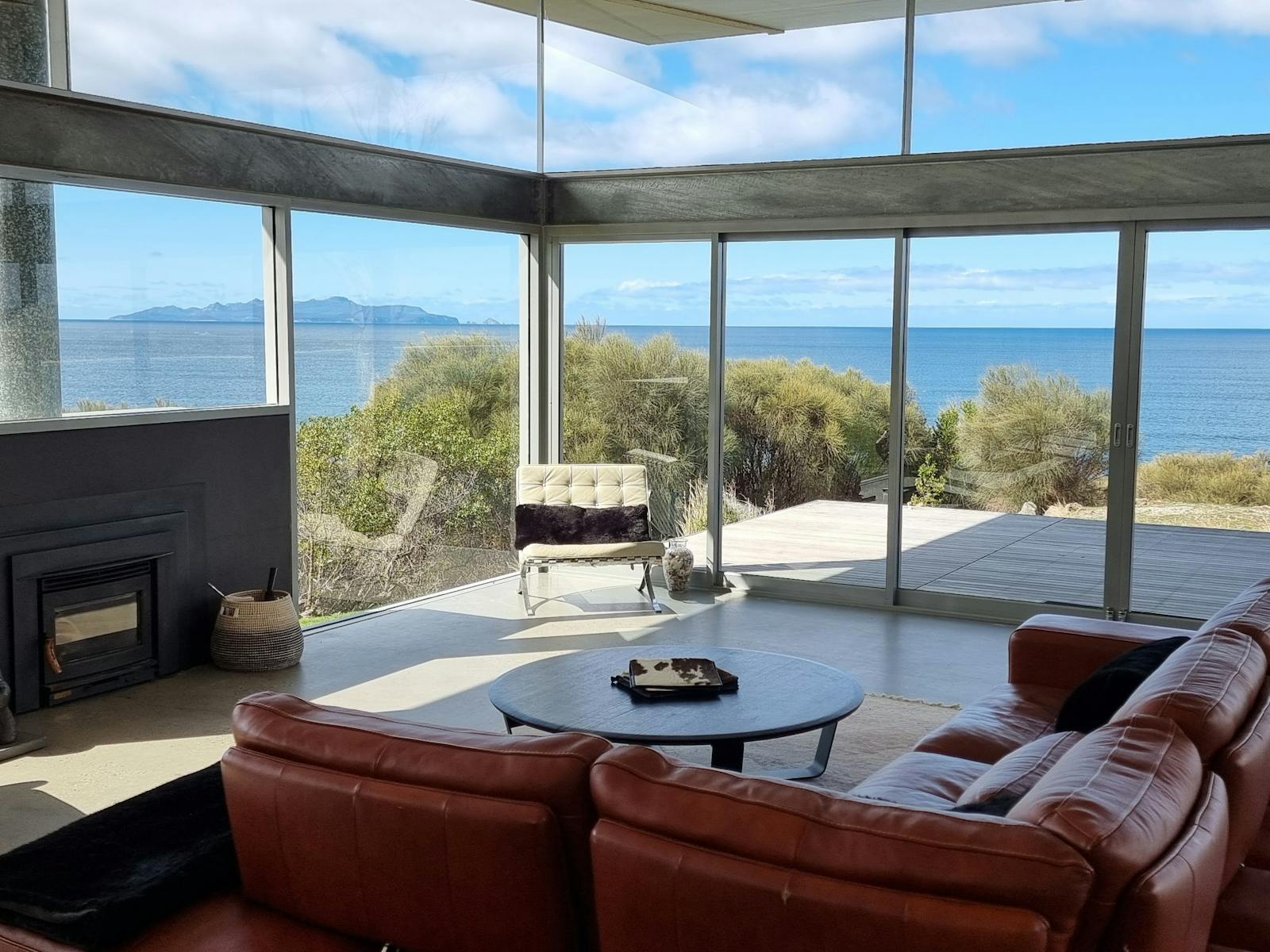 Sun shining on Avalon Coastal Retreat