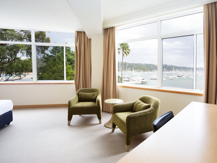 Spectacular views from Waterfront Room over Pittwater