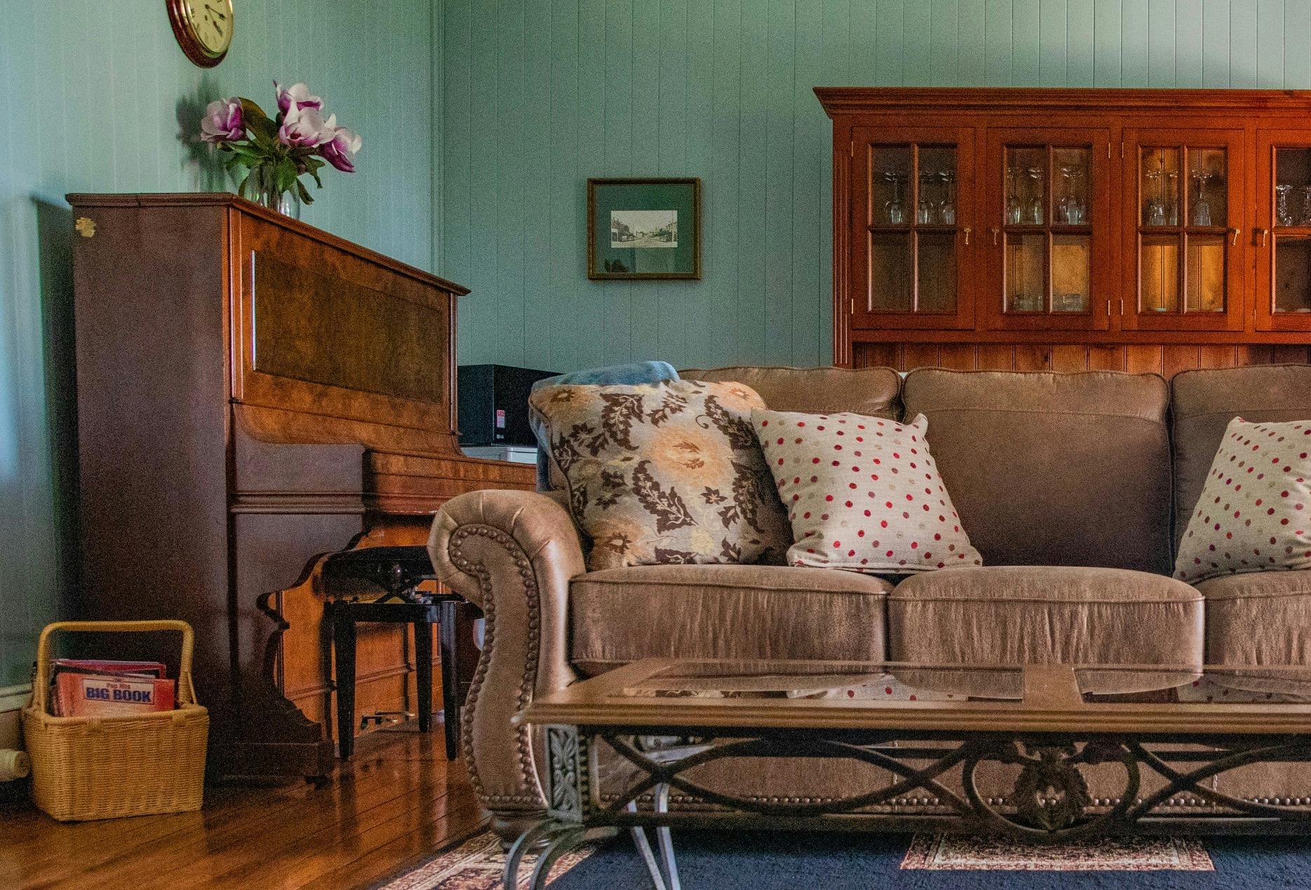 put your feet up and enjoy a movie, or just sit back with a book, listen to music or play the piano.