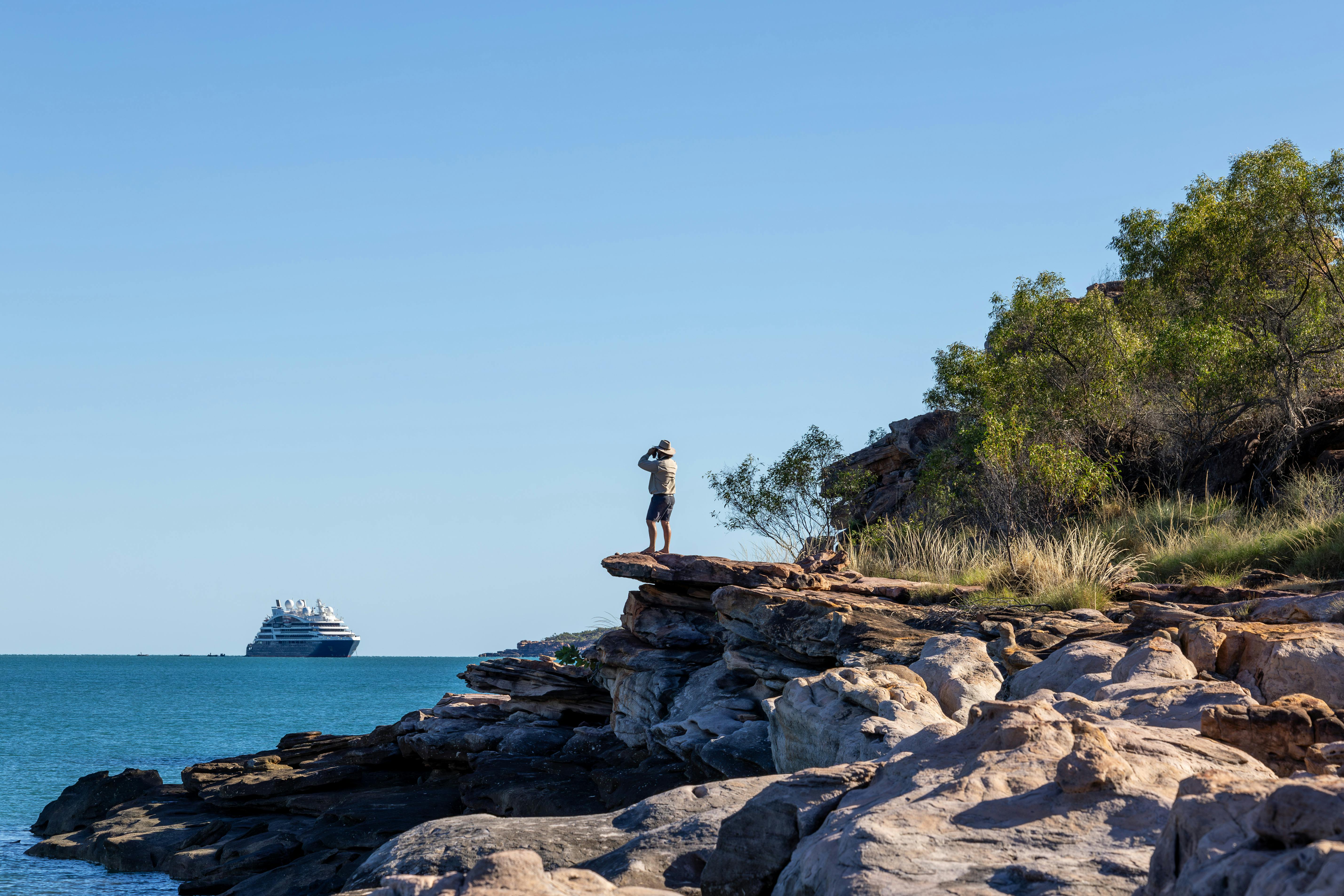Man exploring Swift Bay