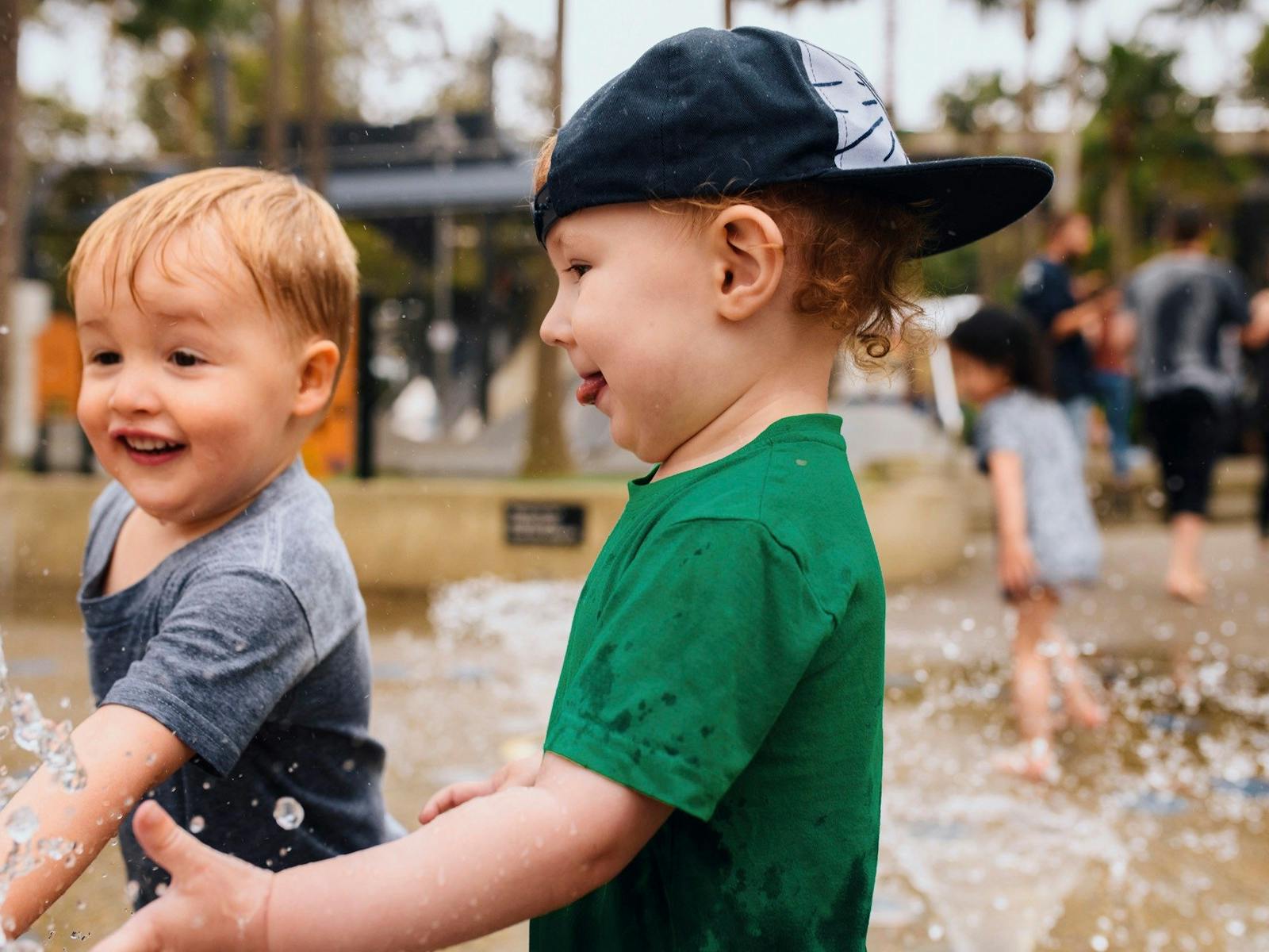 Children having a fun day out at The Playground, Darling Quarter