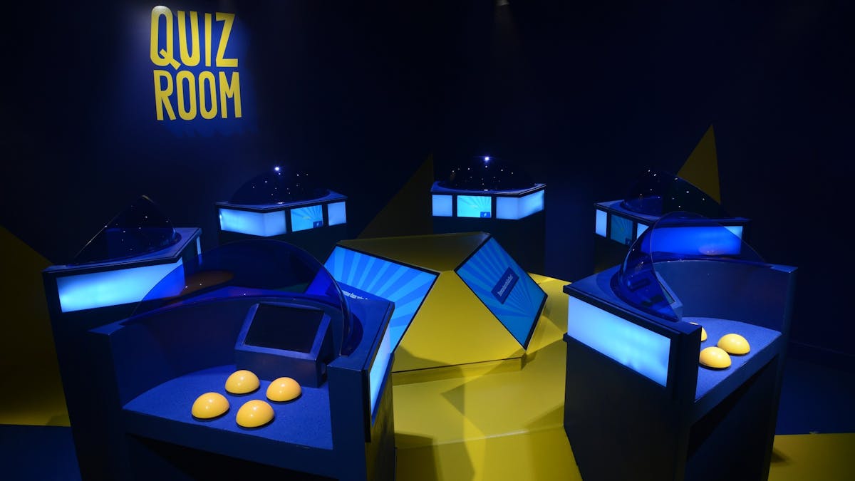 An immersive TV game show style set