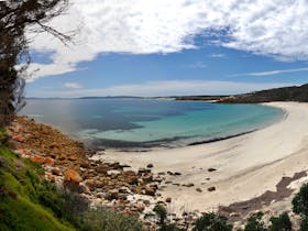 Emita beach on the journey to Castle Rock Flinders Island Tasmania