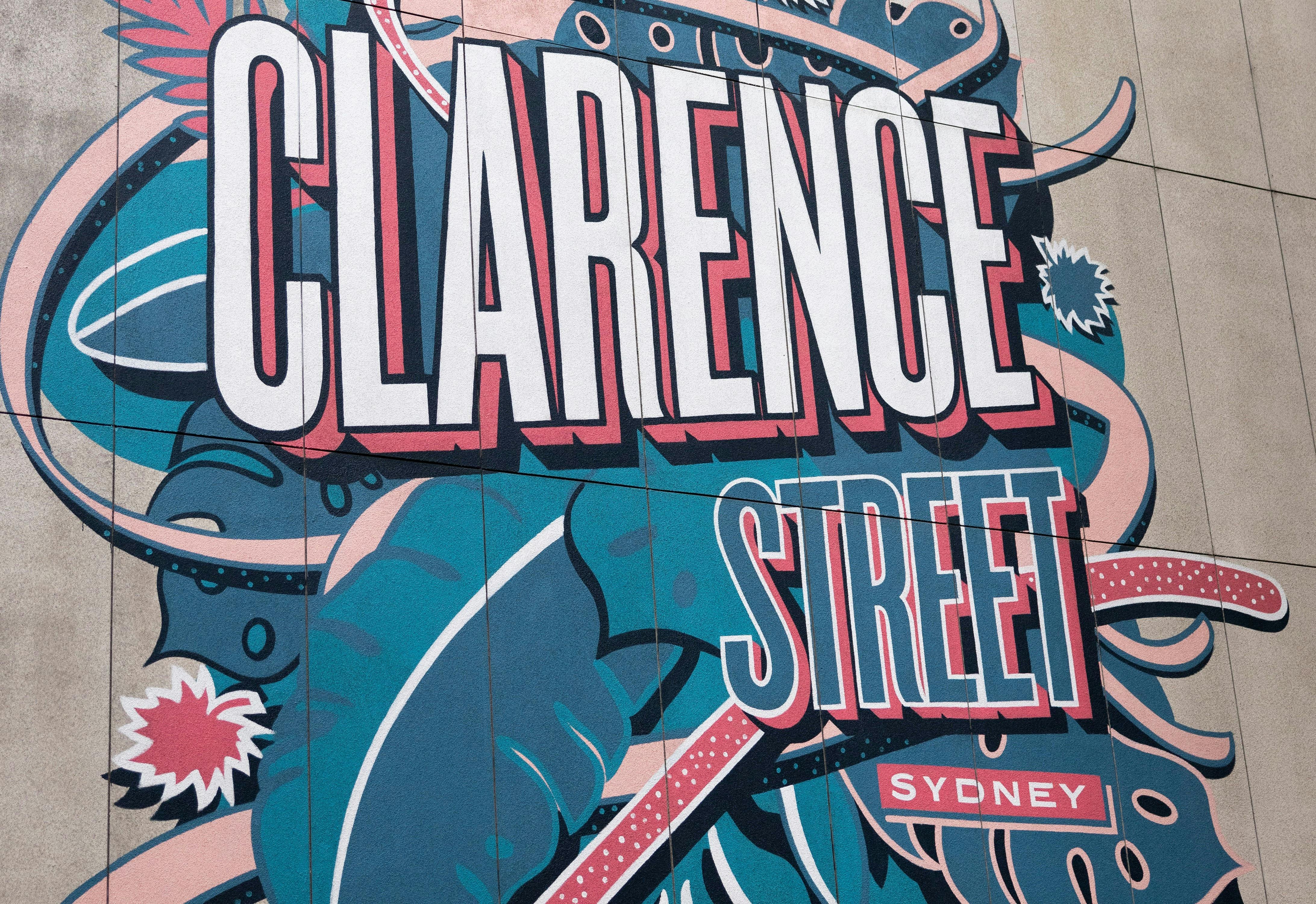 Artwork on Clarence Street in Sydney's CBD