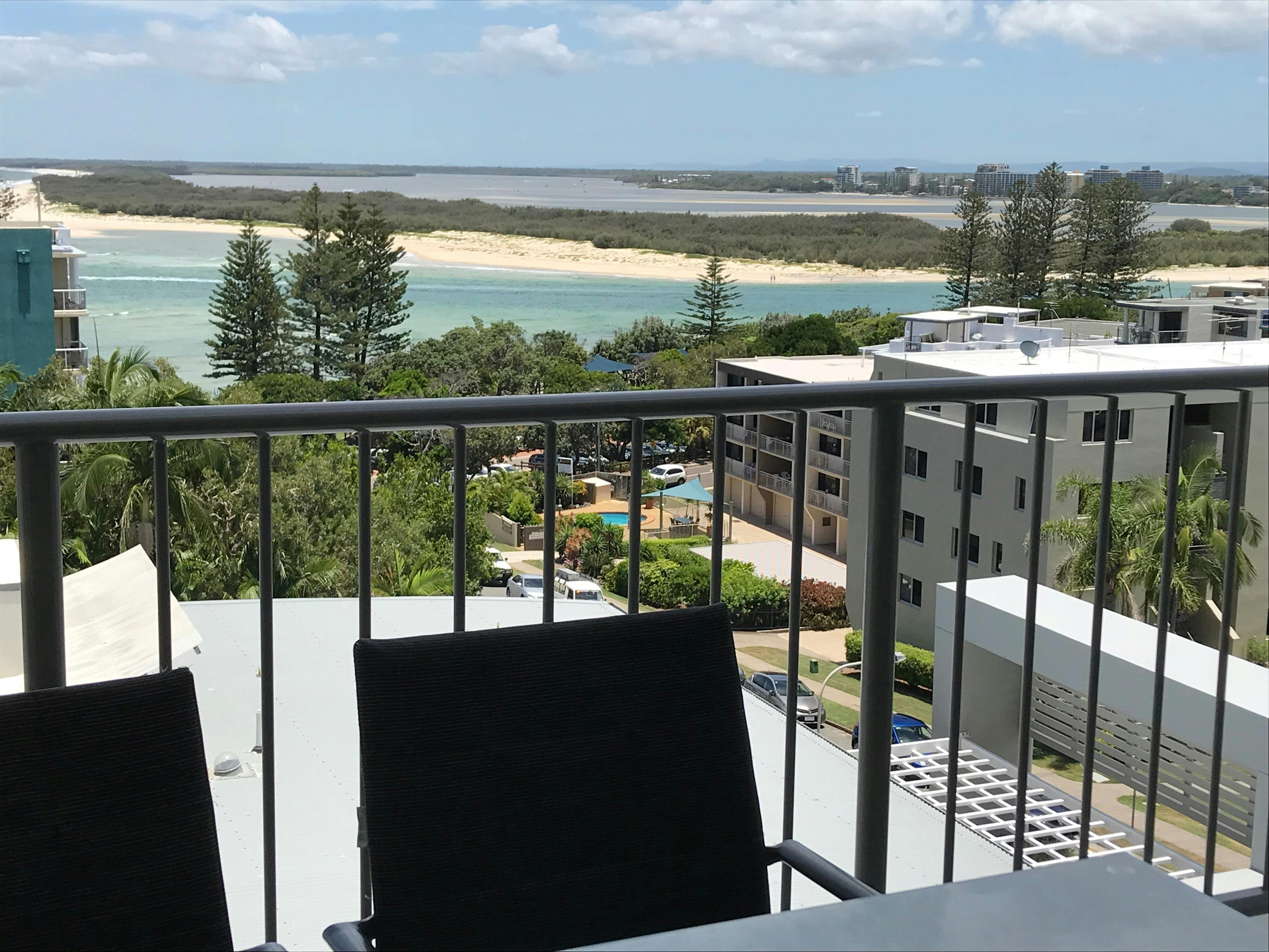 Three Bedroom Water View apartments have north and south views from relaxing balconies