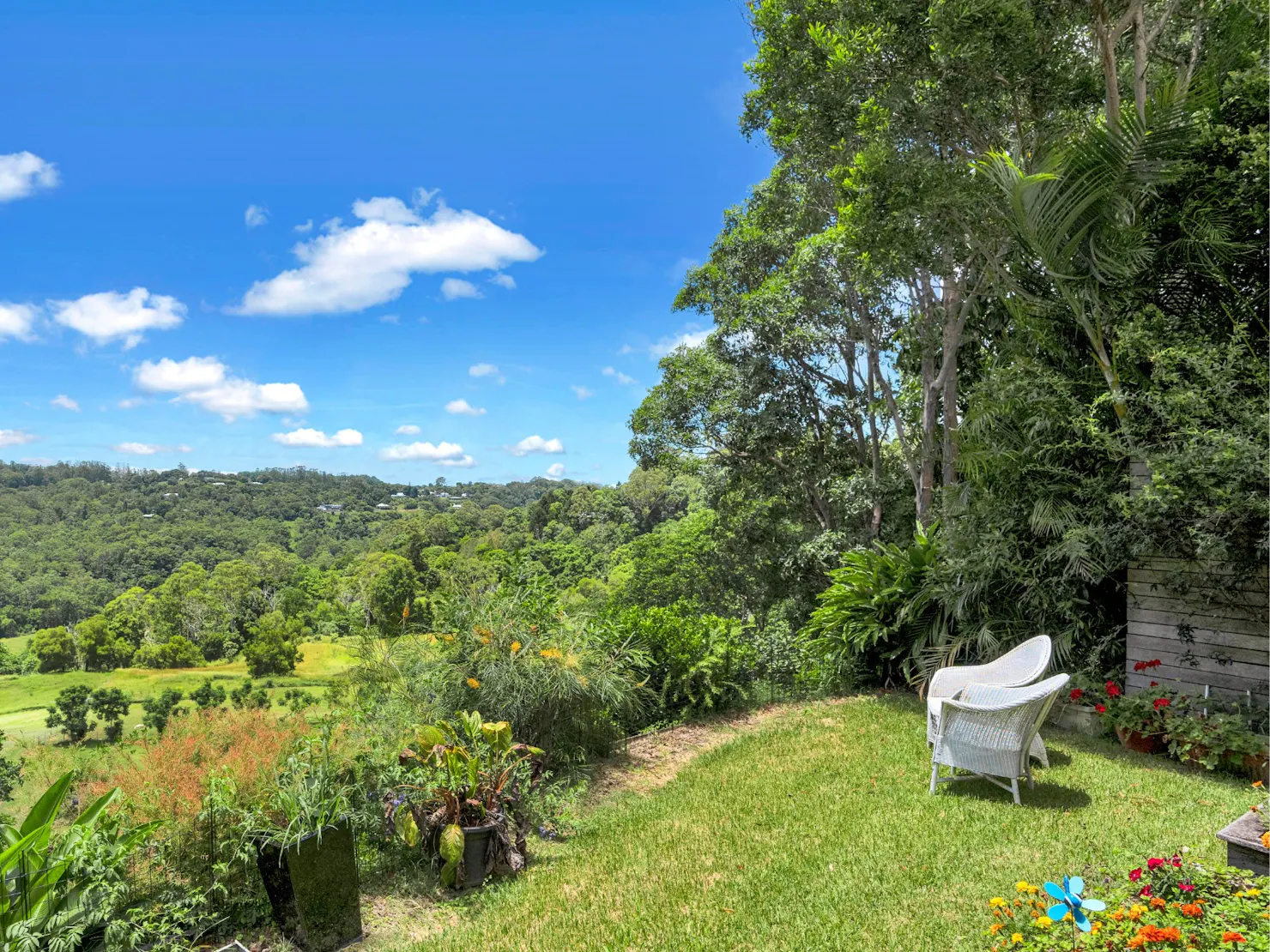 Garden with sweeping views