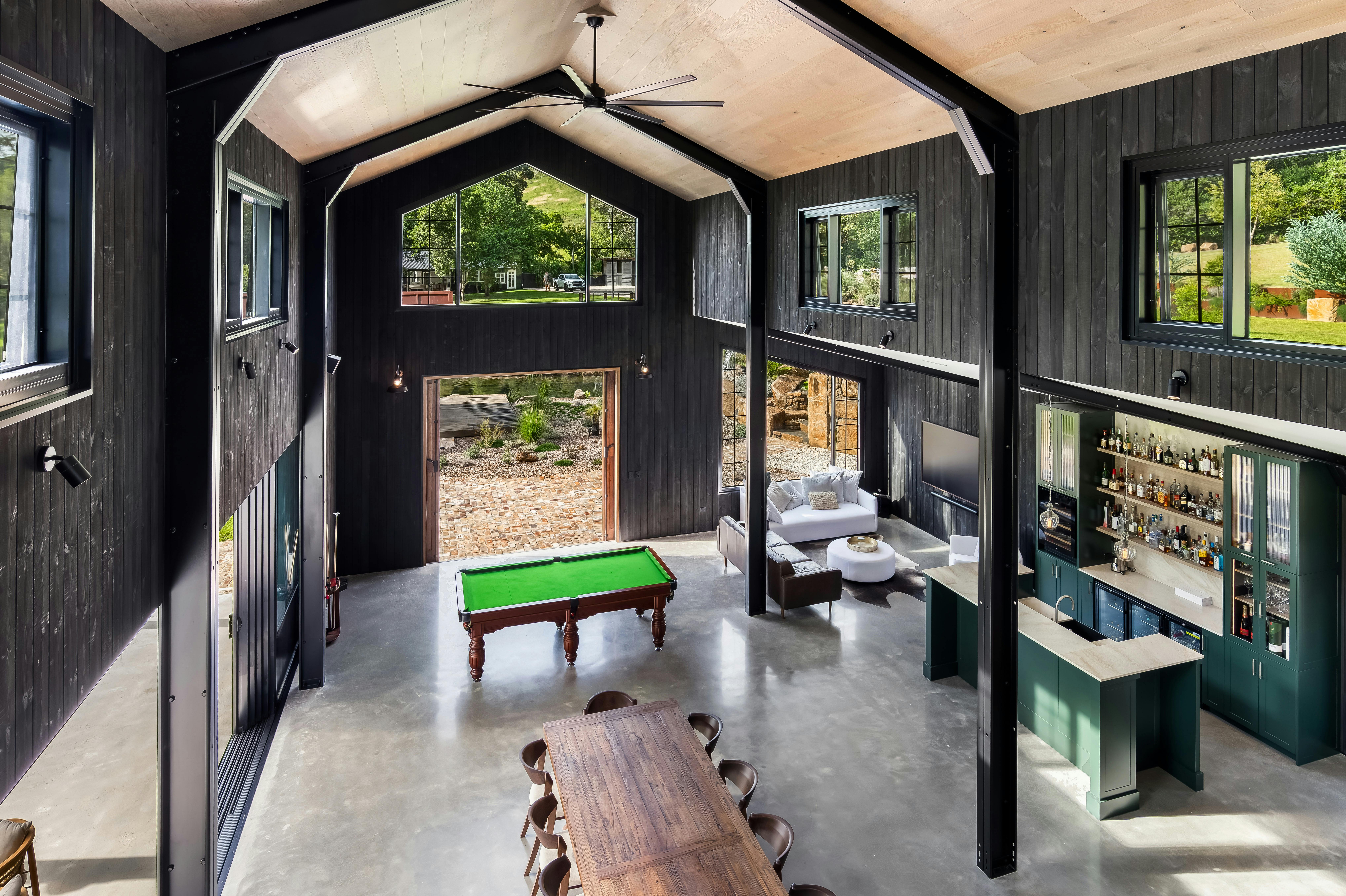 dining and pool table