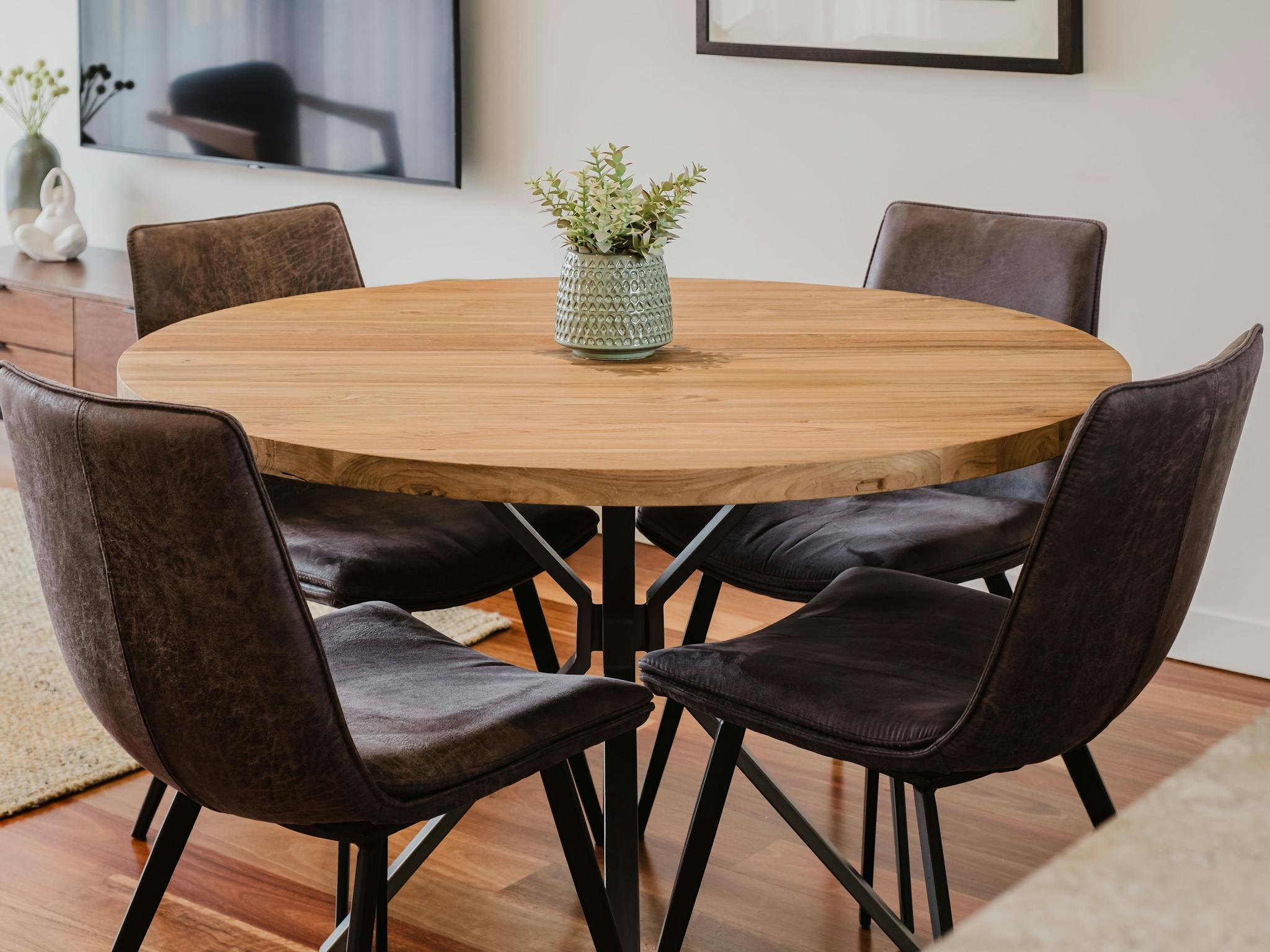 Dining table with four chairs