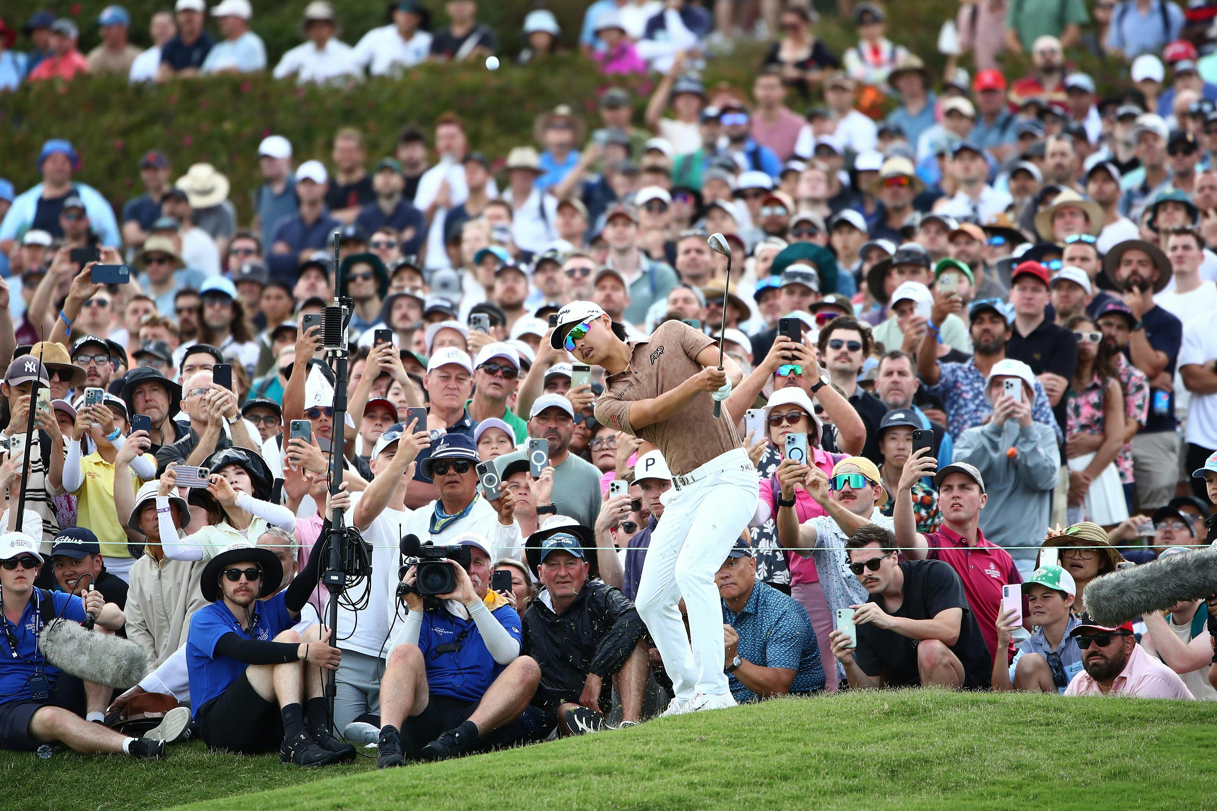 Aus PGA Champs - Min Woo Lee with crowd