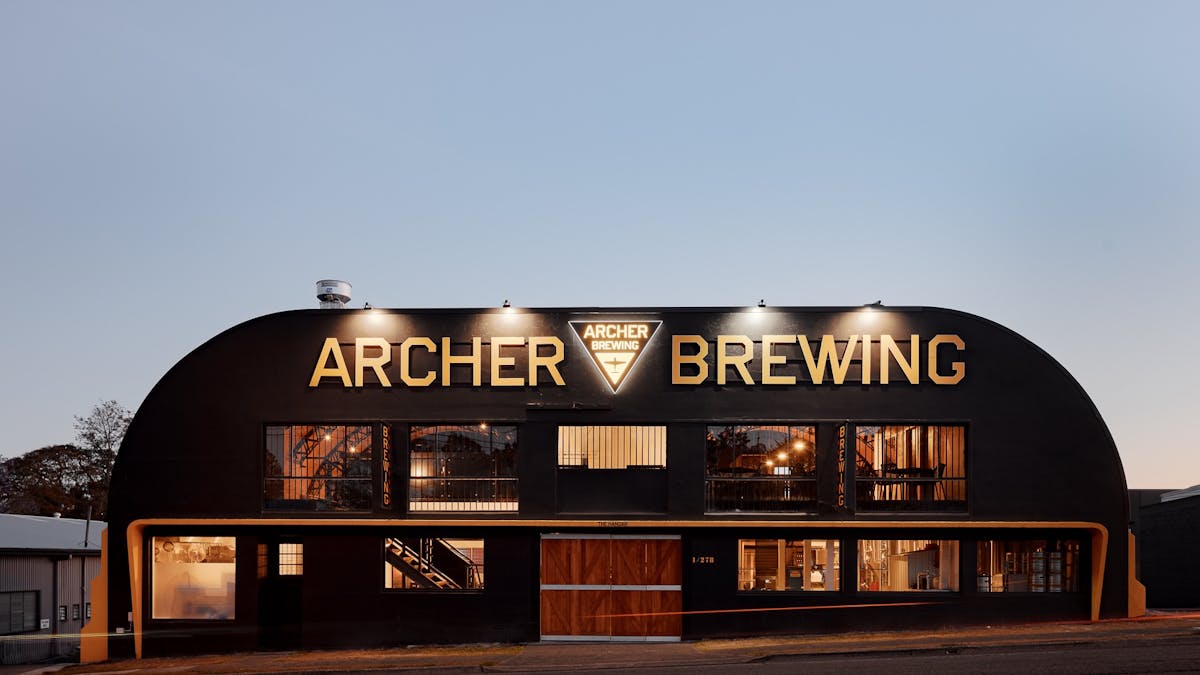 brewery in brisbane with lights on Australian ingredients bar kitchen restaurant cocktail