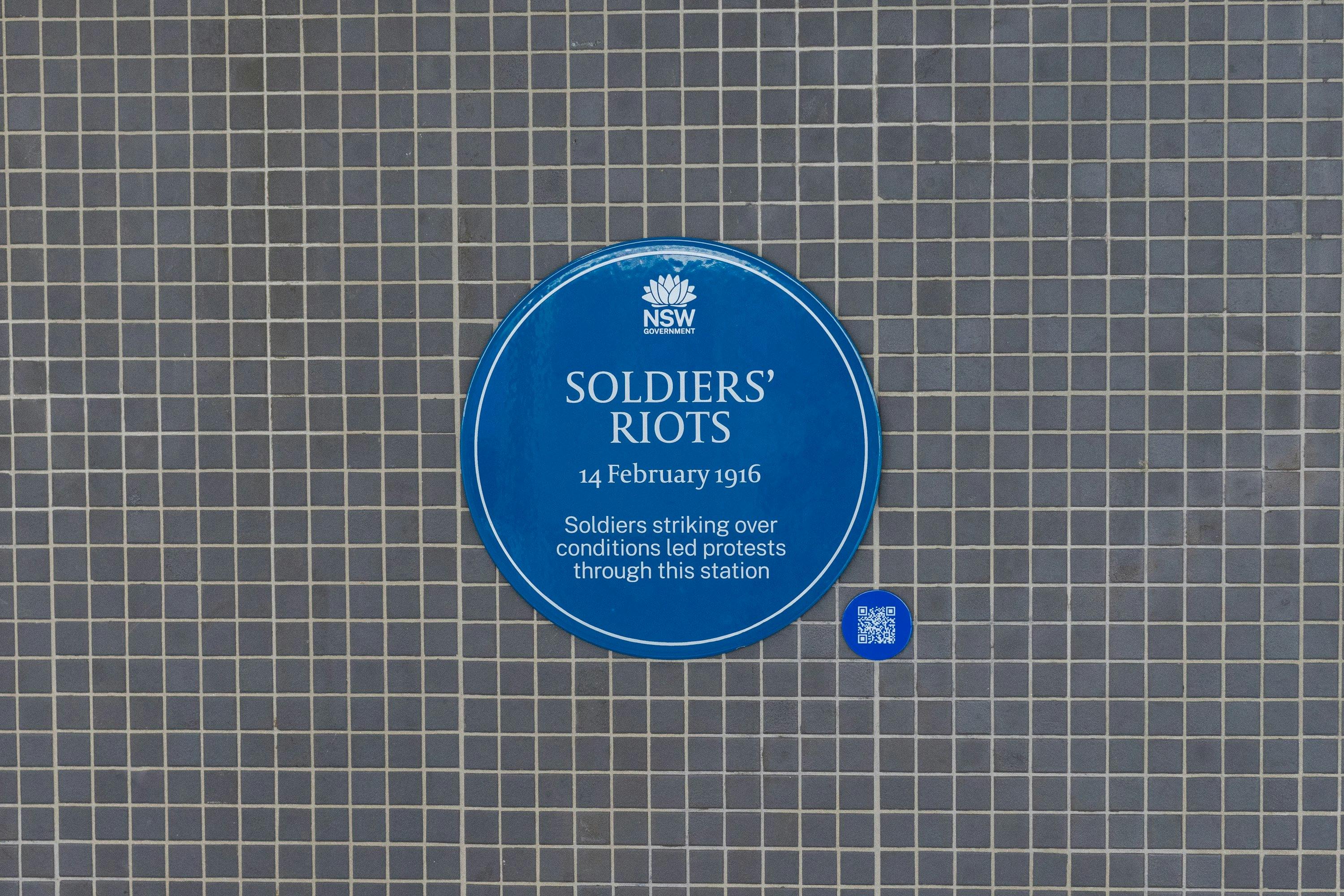 Soldiers’ Riots Blue Plaque