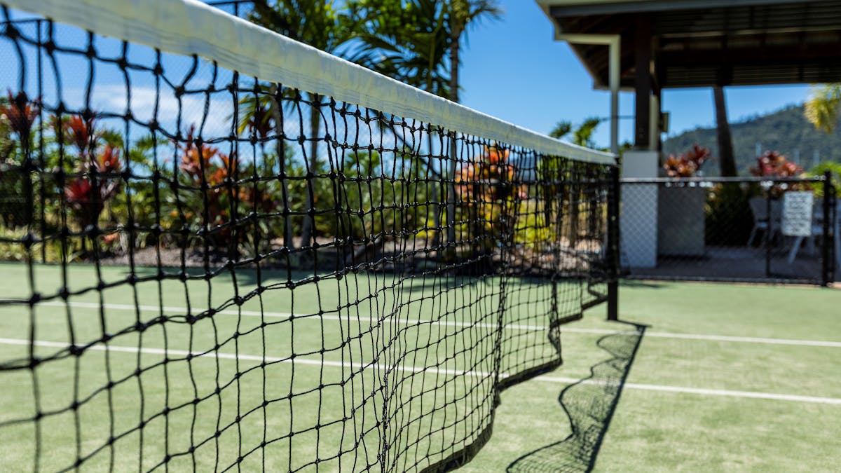 The Boathouse Apartments offer a full size tennis court for quest enjoyment