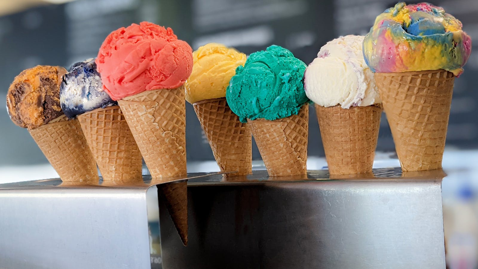 A selection of Mures ice creams