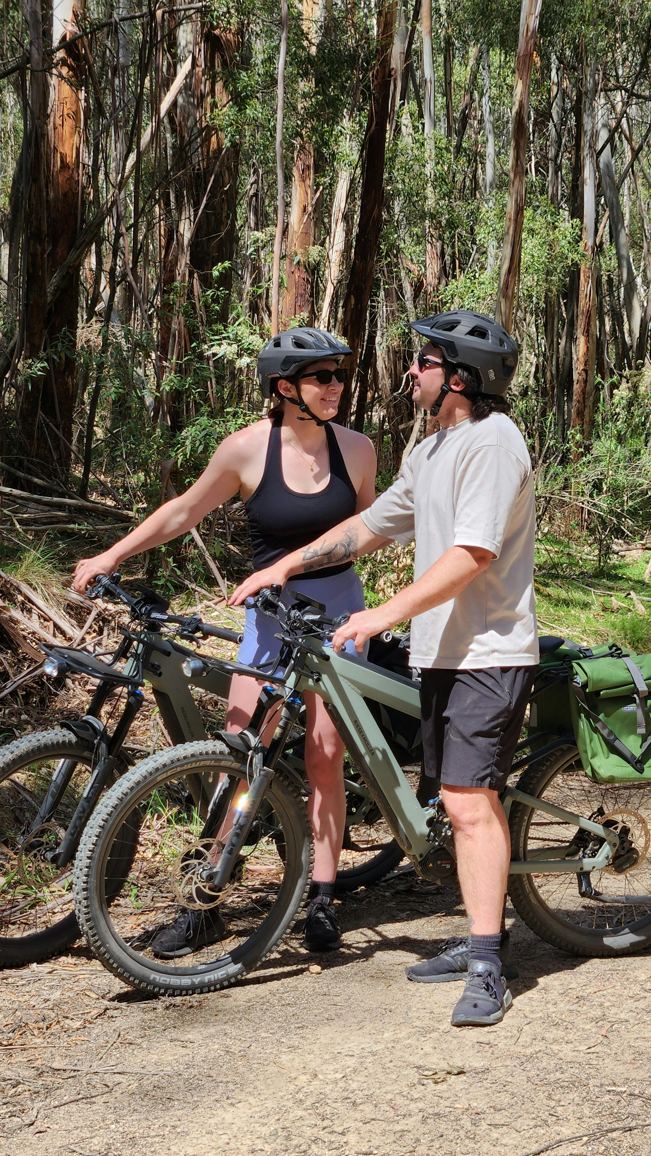 Couple enjoying scenery on tour