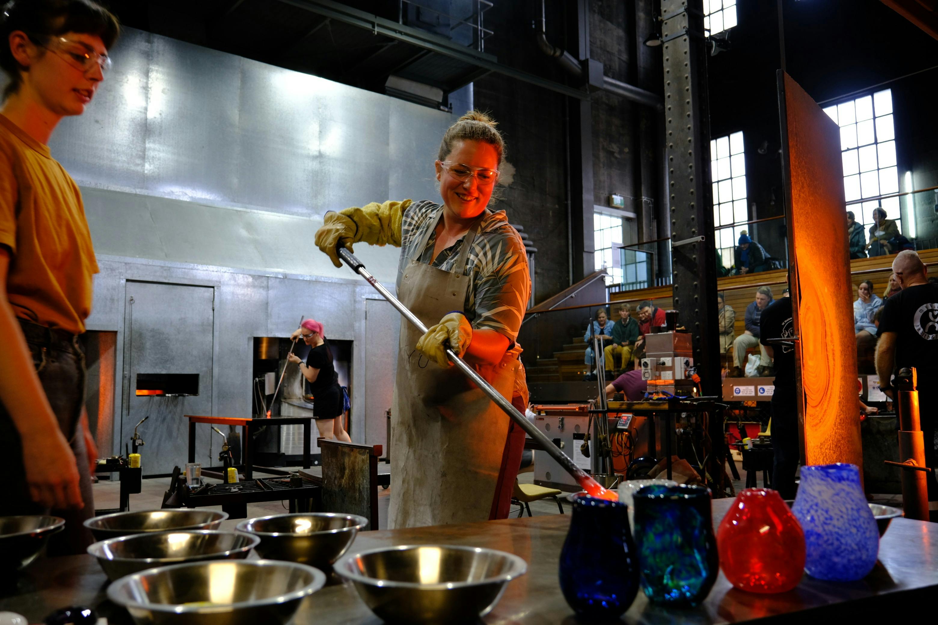 Glass blowing experience at Canberra Glassworks