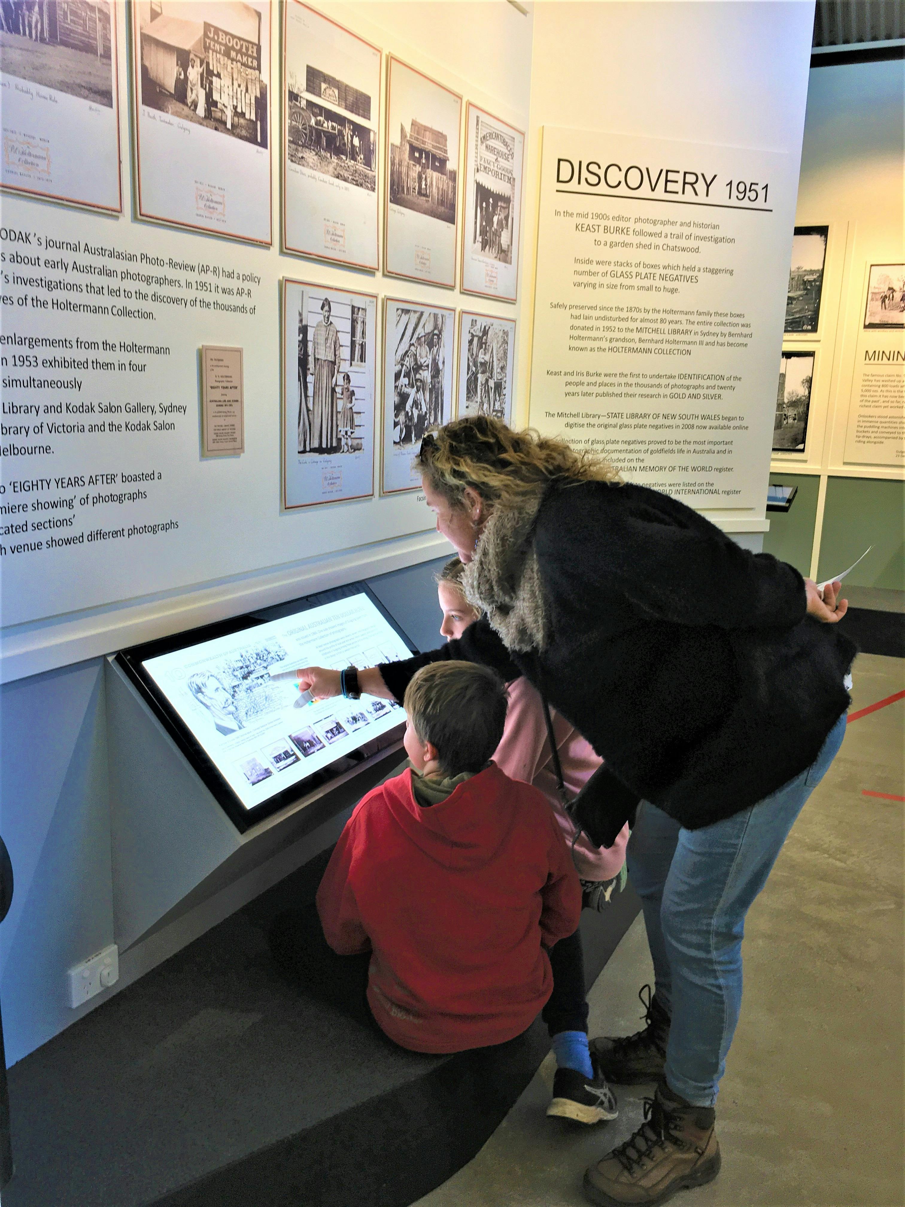 Gulgong Holtermann Museum touchscreens