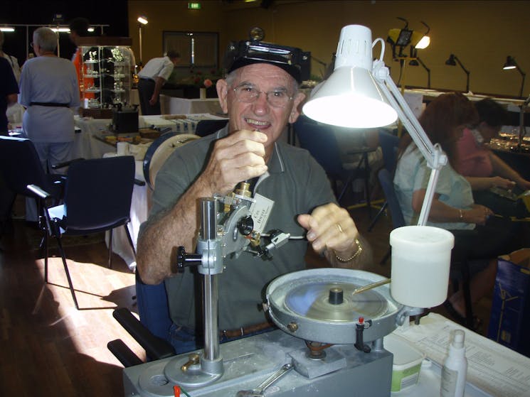 Faceting and Silverwork demonstrations
