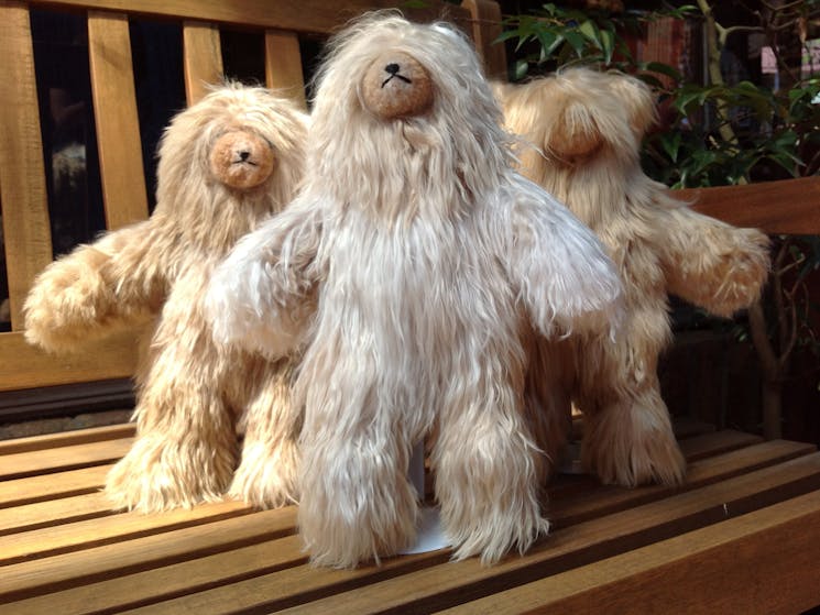 A collection of Alpaca Teddy Bears