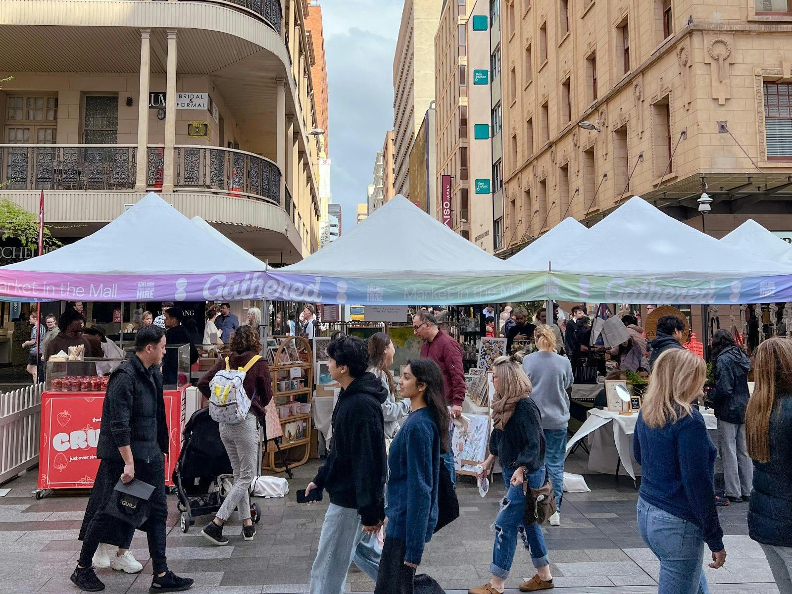 Gathered Market in the Mall