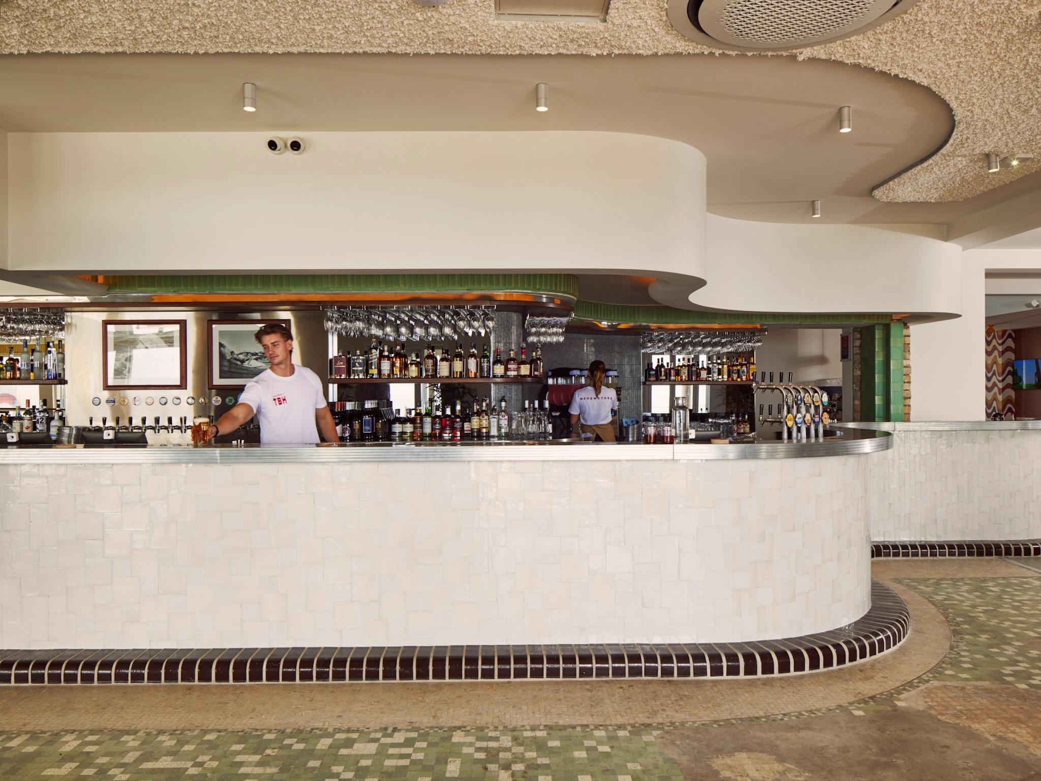 Main bar at The Beach Hotel Merewether