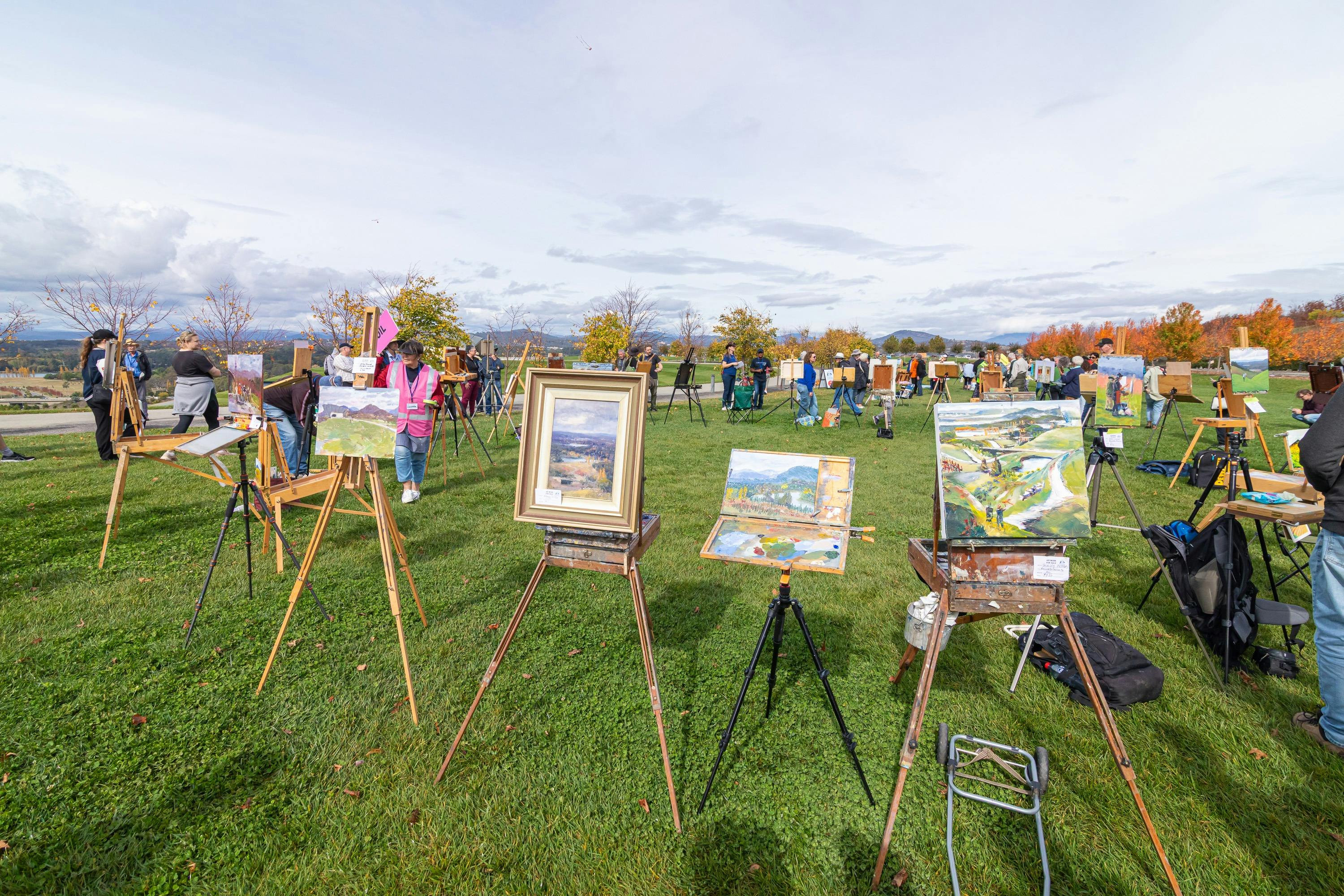 Artwork on display after the 2 hour Quick Draw Event