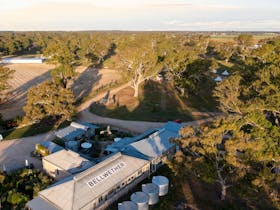 Arial view of Bellwether winery and campground