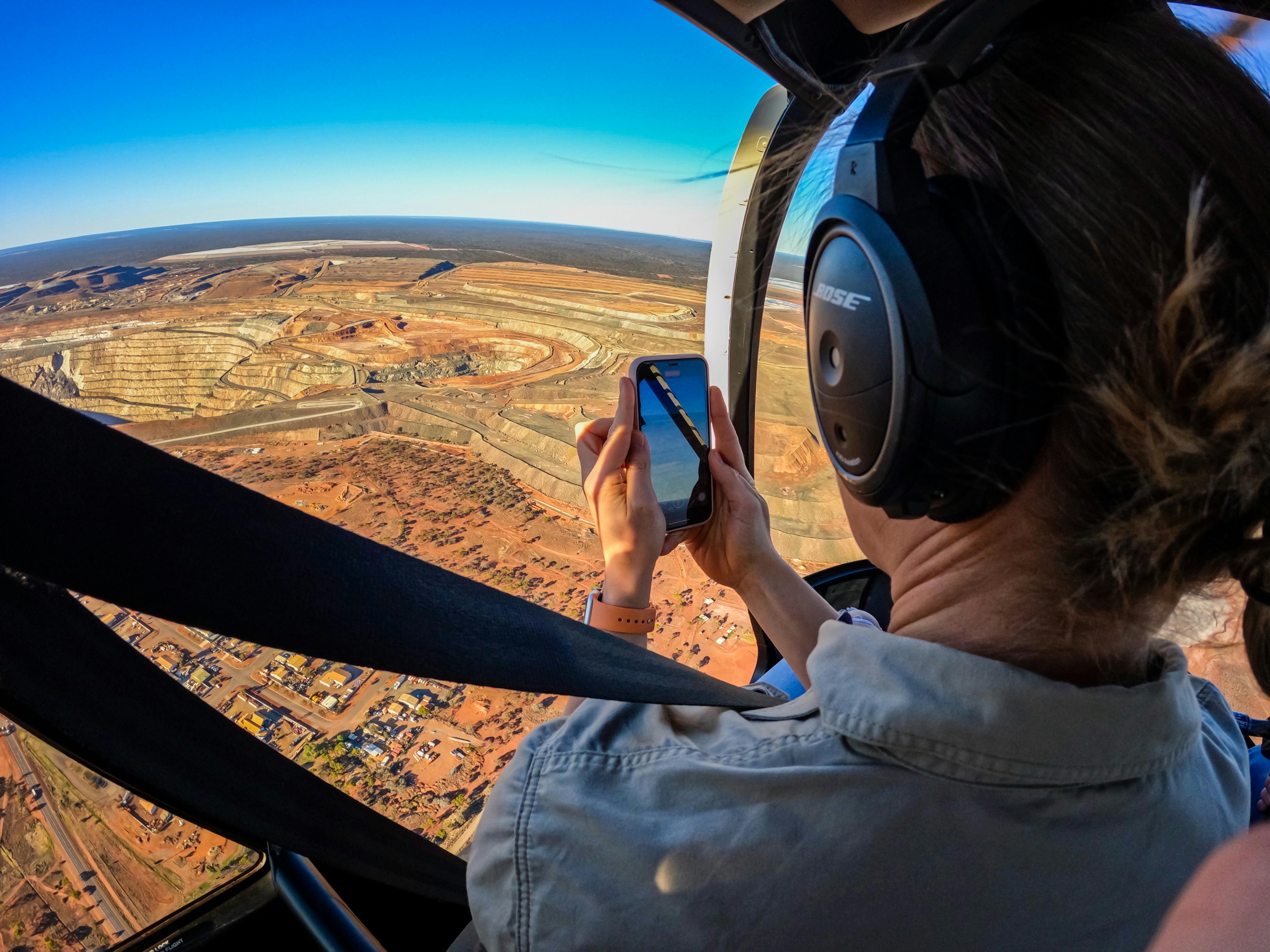 Flying over Superpit
