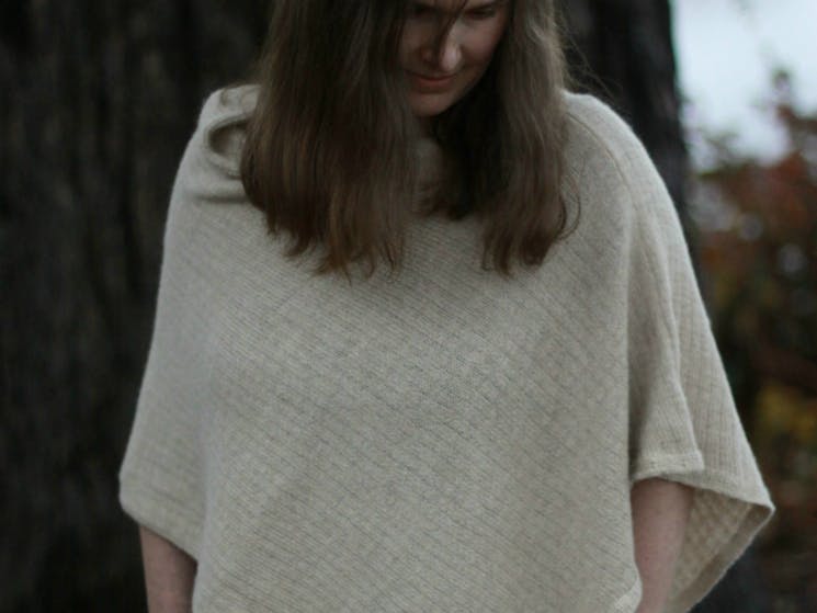 Adagio Mills poncho on Nadine Hulme